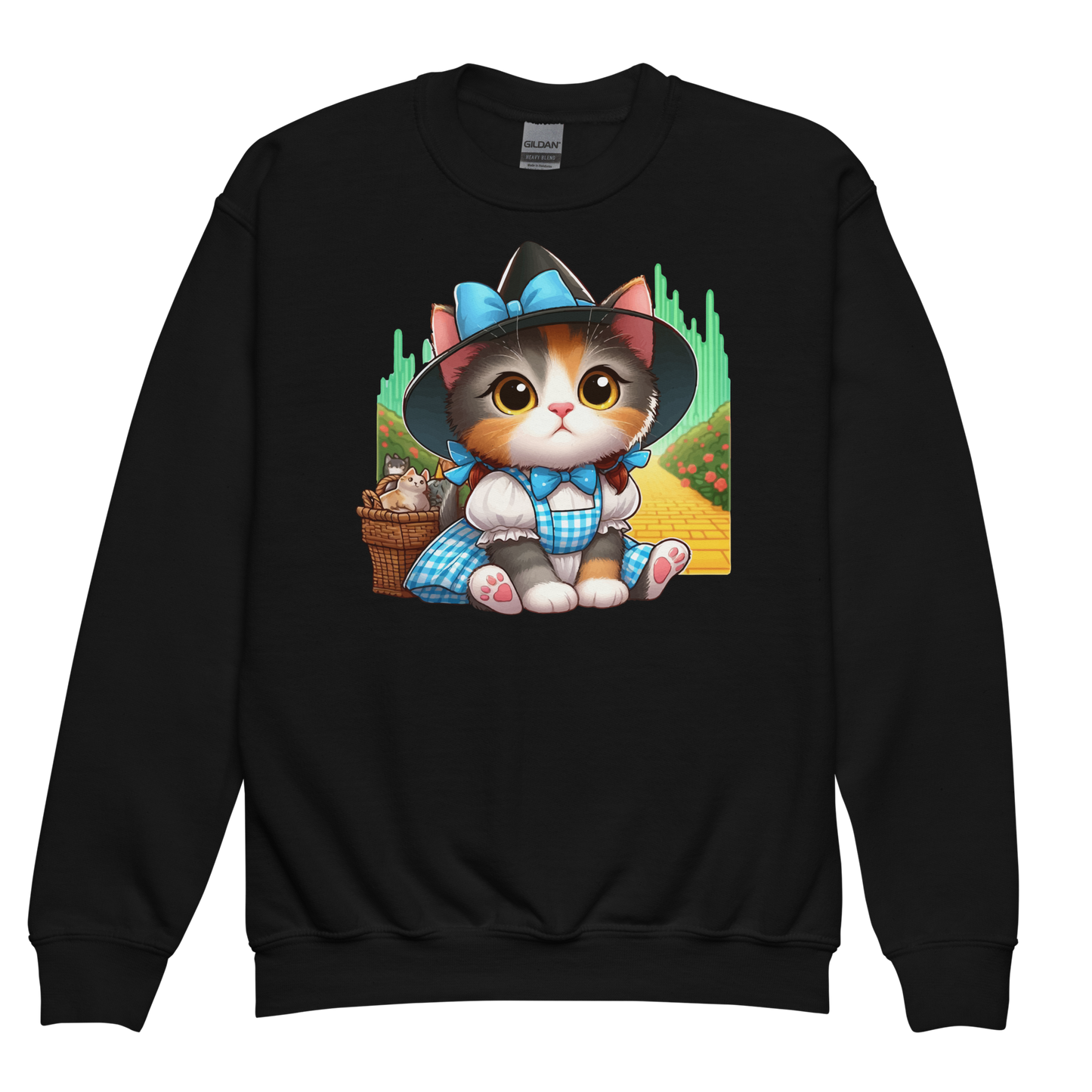 Kitten on a Yellow Brick Road - Youth Sweatshirt