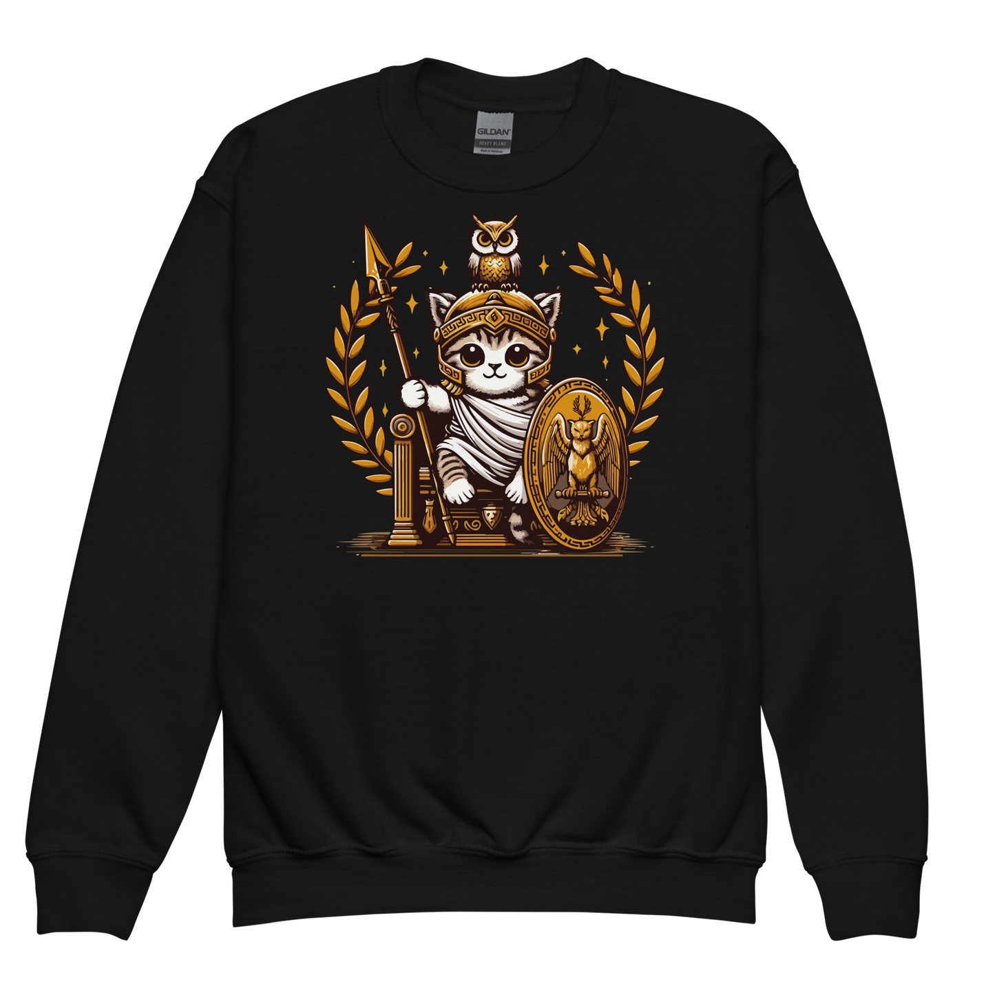 Roman Kitten with Owl - Youth Sweatshirt