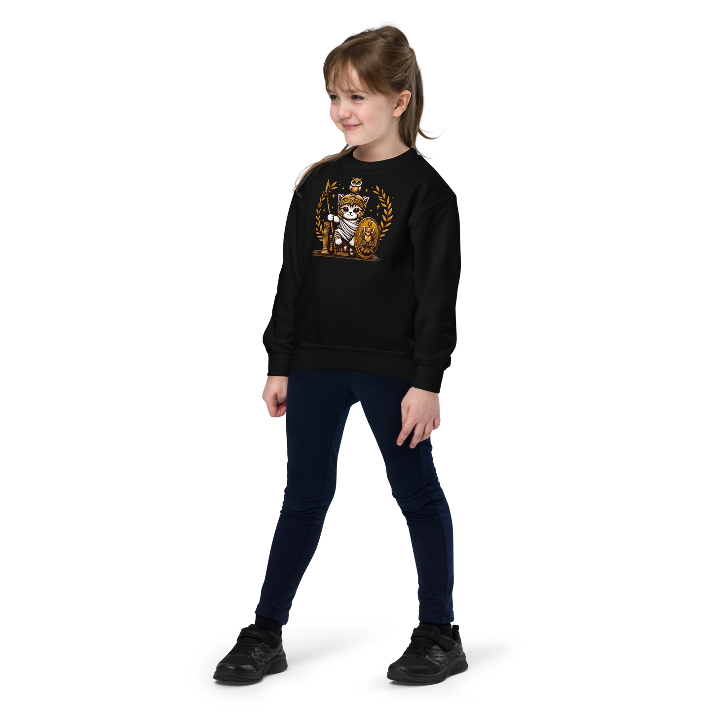 Roman Kitten with Owl - Youth Sweatshirt