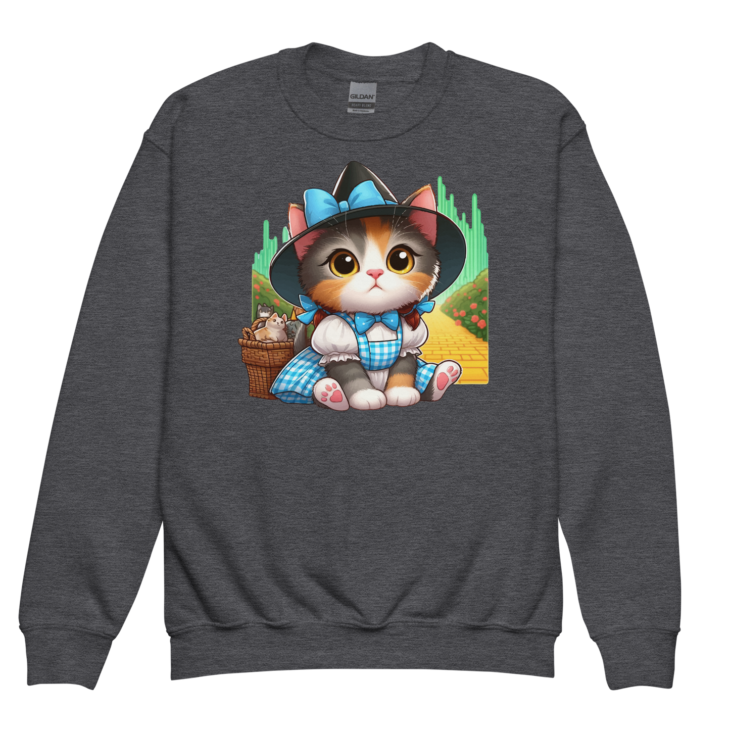 Kitten on a Yellow Brick Road - Youth Sweatshirt
