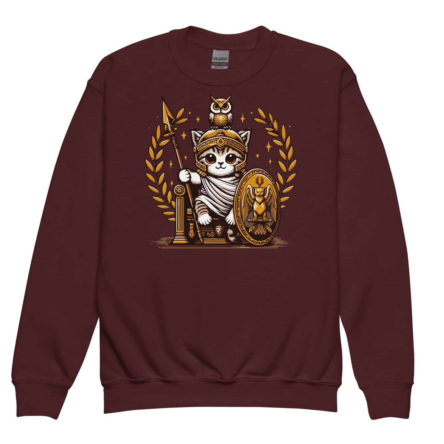 Roman Kitten with Owl - Youth Sweatshirt