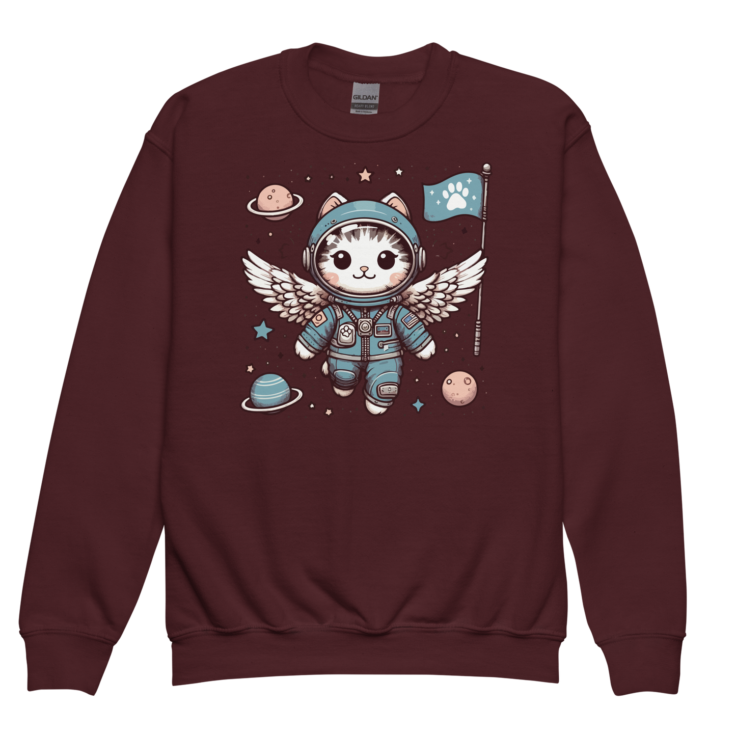 Space Kitten with Wings - Youth Sweatshirt