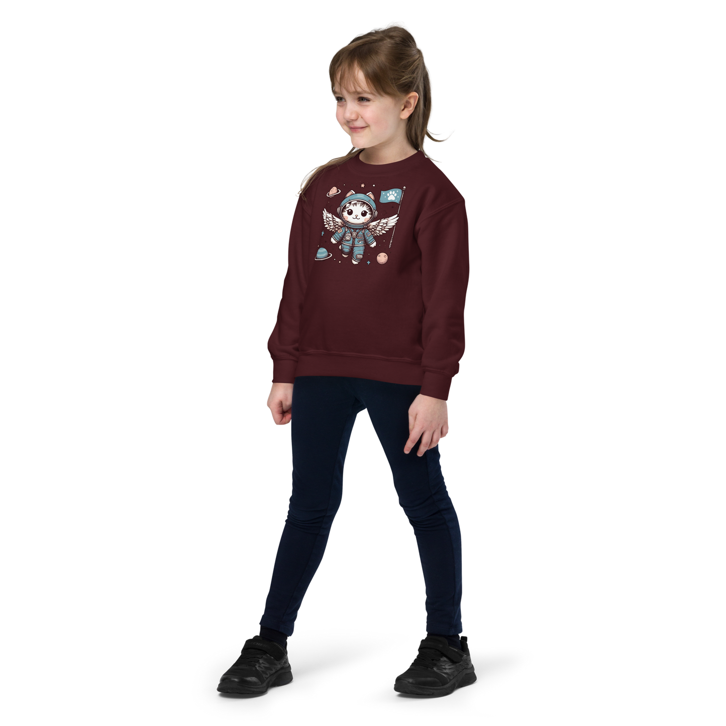 Space Kitten with Wings - Youth Sweatshirt