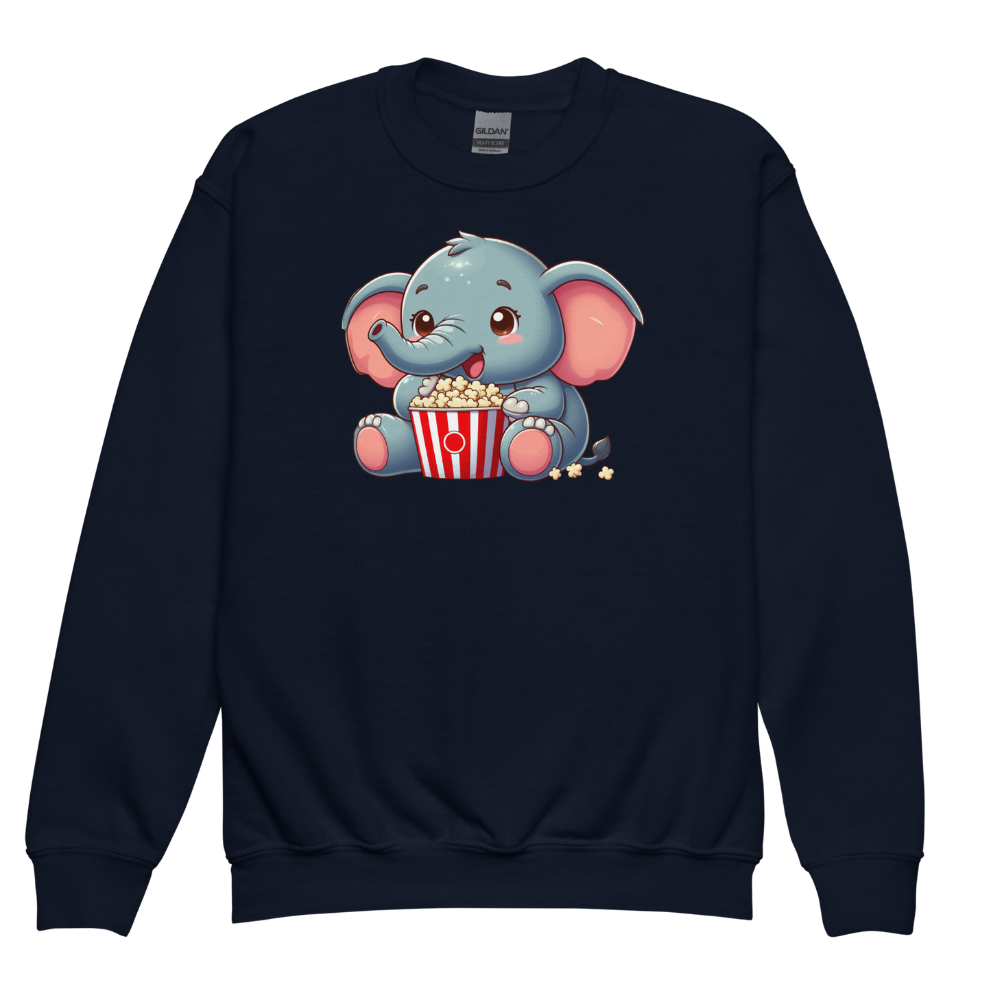 Baby Elephant - Eating Popcorn - Youth Sweatshirt