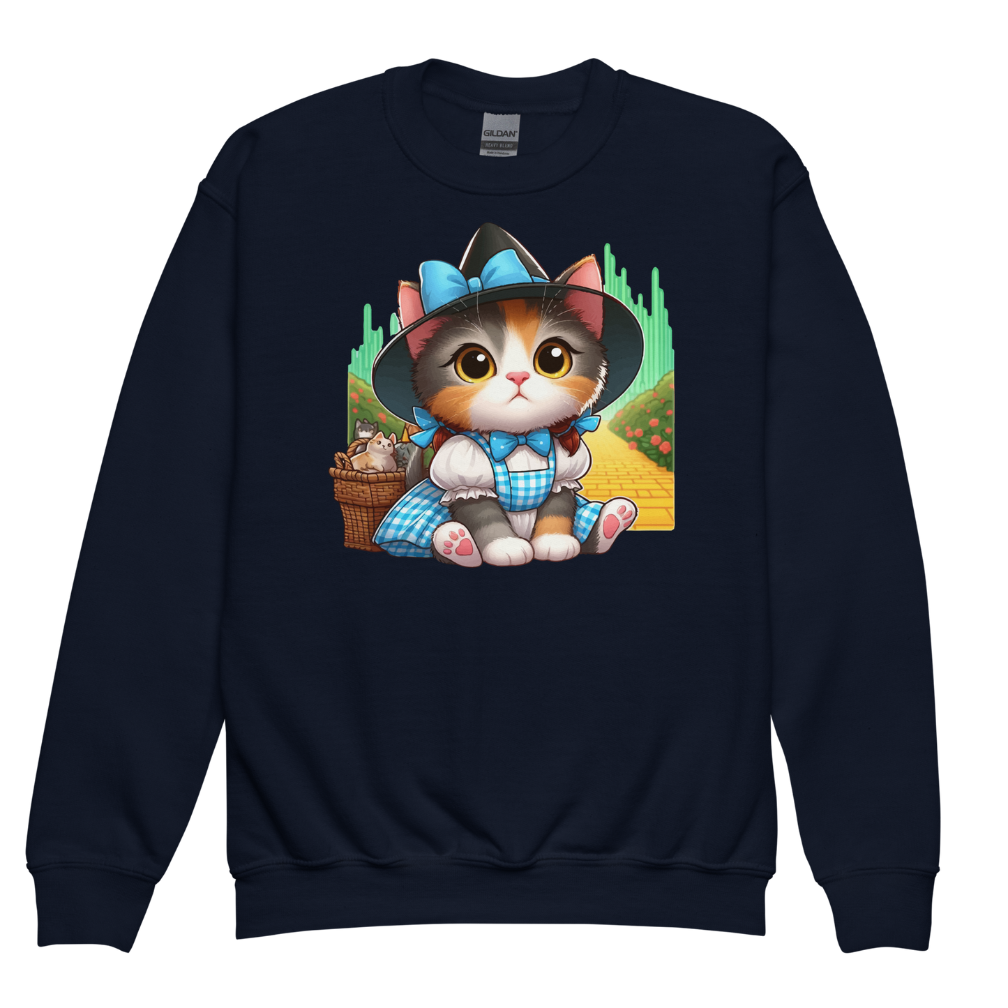 Kitten on a Yellow Brick Road - Youth Sweatshirt