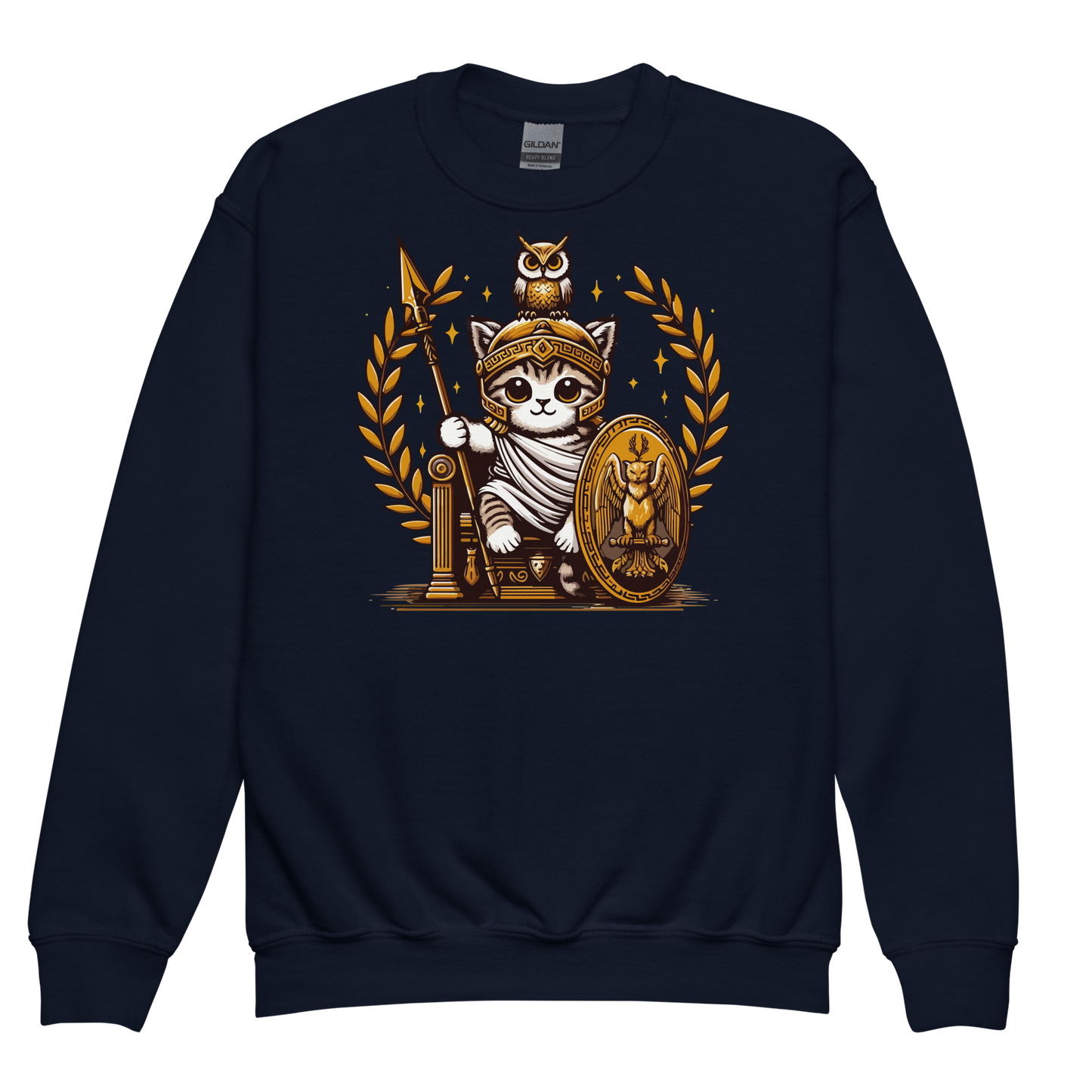 Roman Kitten with Owl - Youth Sweatshirt
