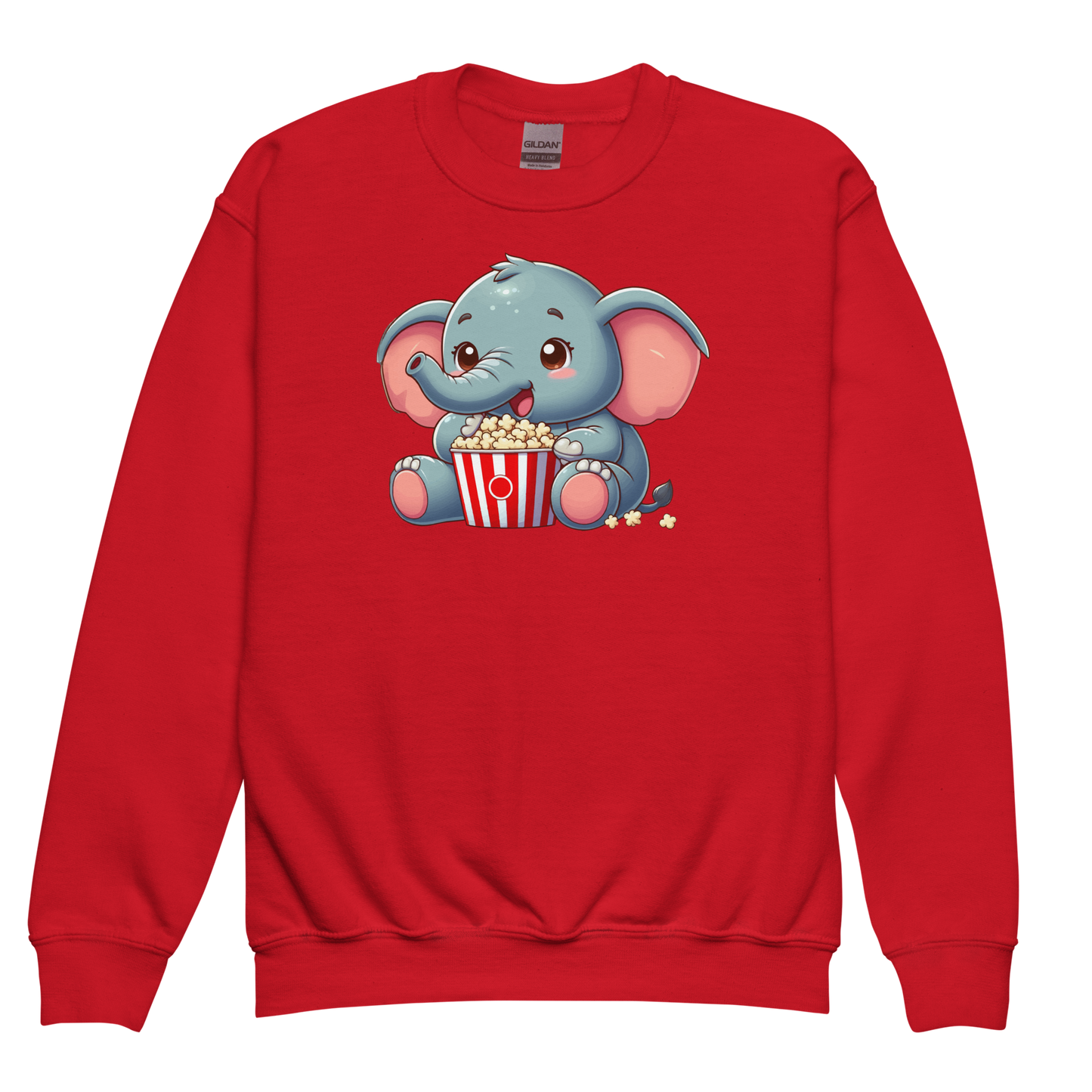Baby Elephant - Eating Popcorn - Youth Sweatshirt