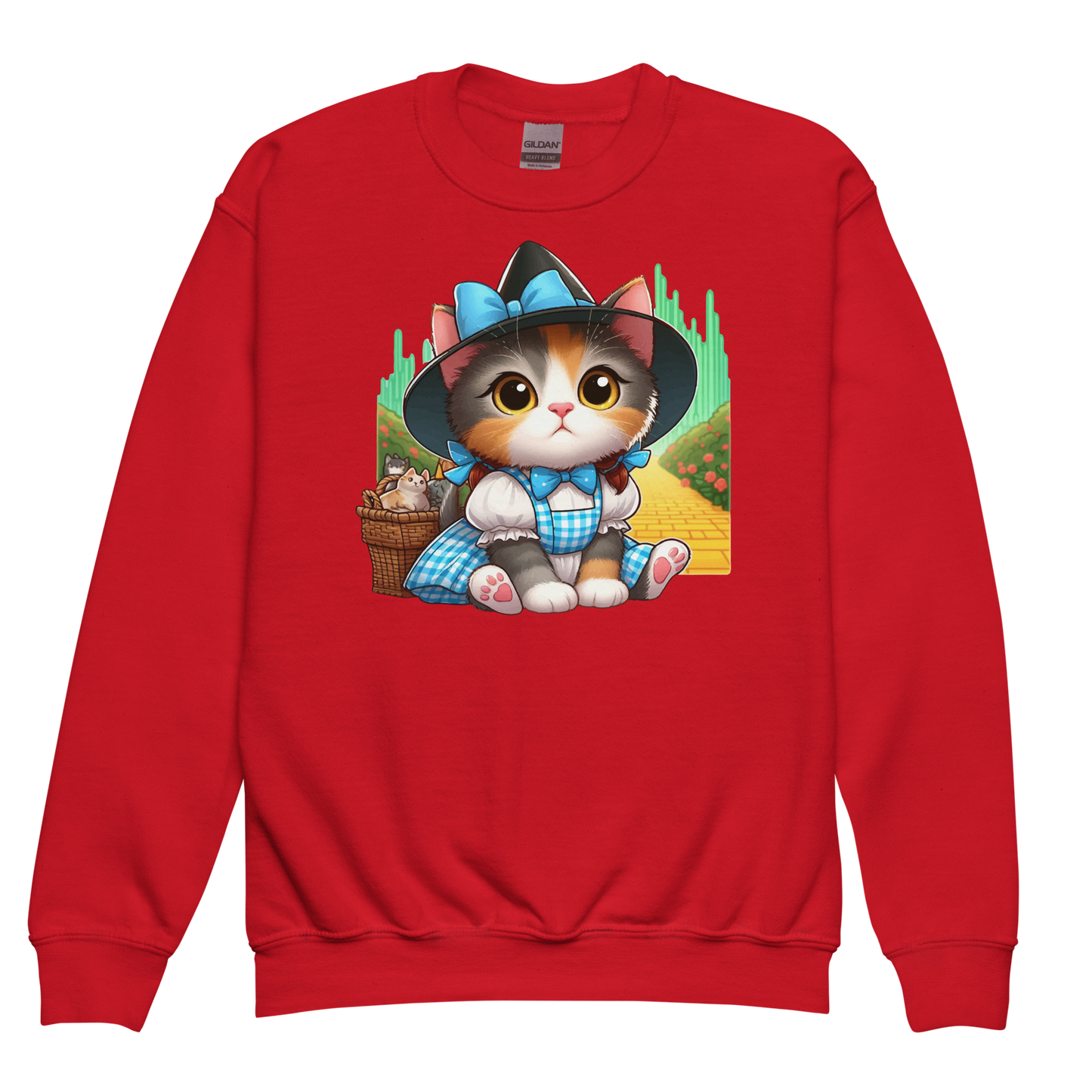 Kitten on a Yellow Brick Road - Youth Sweatshirt
