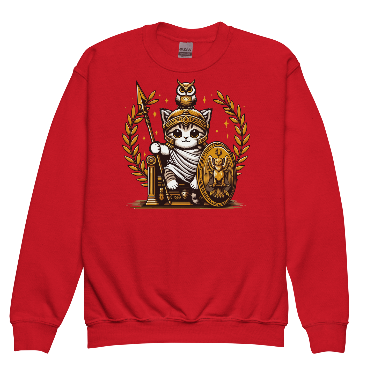 Roman Kitten with Owl - Youth Sweatshirt