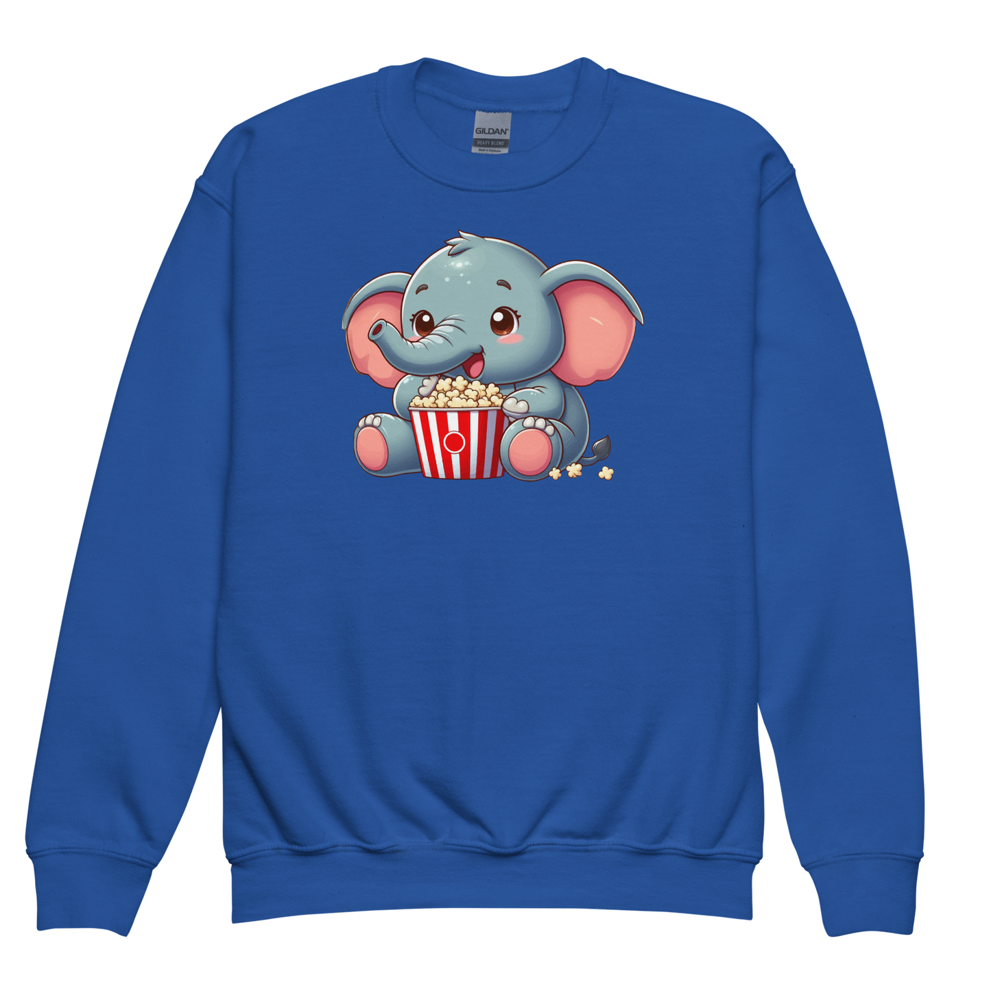 Baby Elephant - Eating Popcorn - Youth Sweatshirt