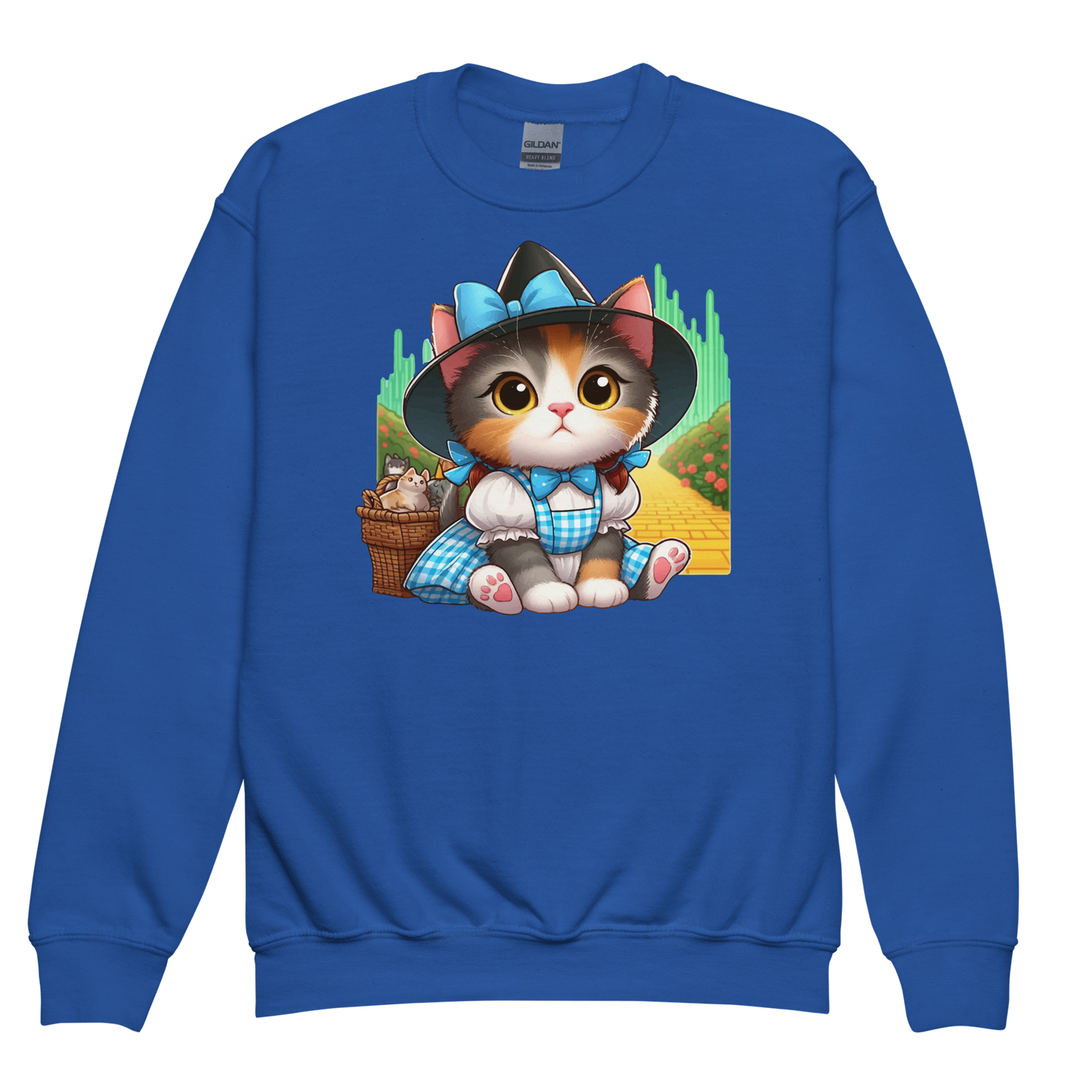 Kitten on a Yellow Brick Road - Youth Sweatshirt