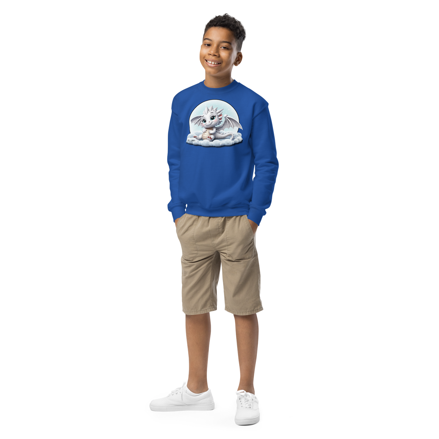 White Dragon in the Clouds - Youth Sweatshirt