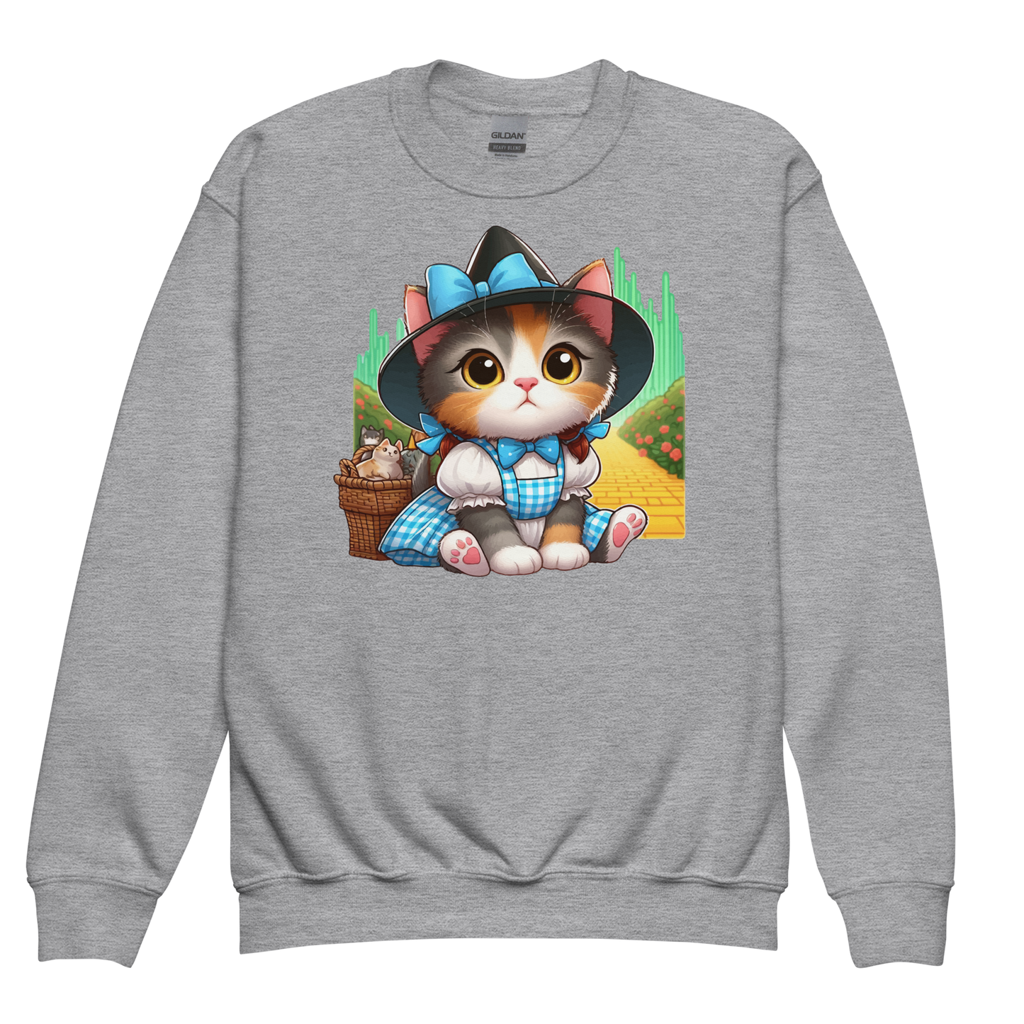 Kitten on a Yellow Brick Road - Youth Sweatshirt