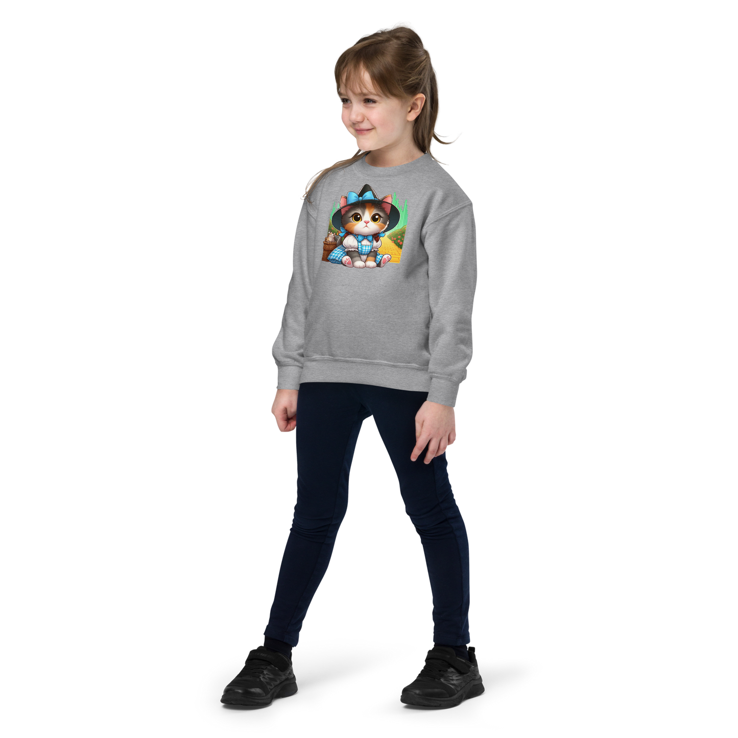 Kitten on a Yellow Brick Road - Youth Sweatshirt