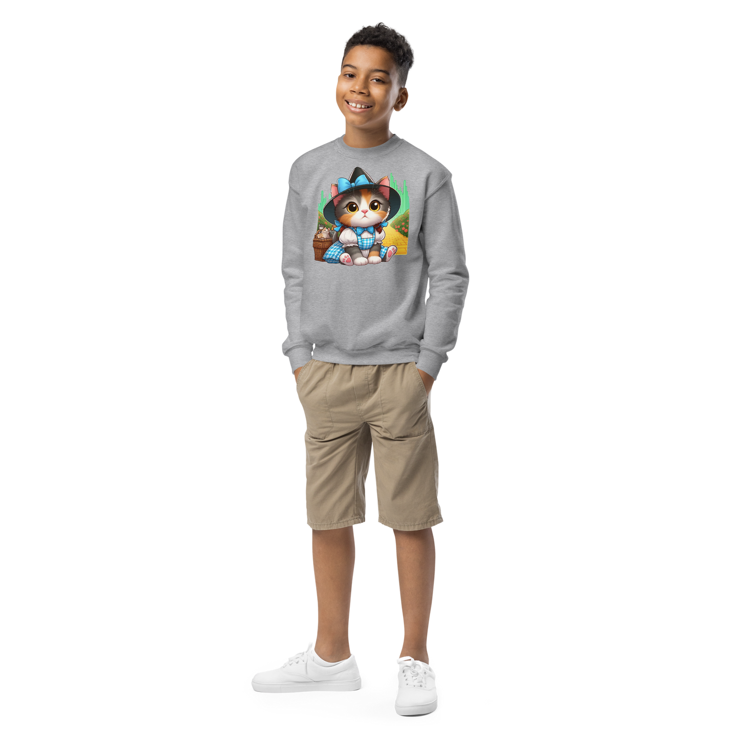 Kitten on a Yellow Brick Road - Youth Sweatshirt