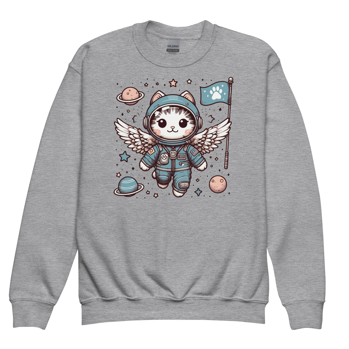Space Kitten with Wings - Youth Sweatshirt