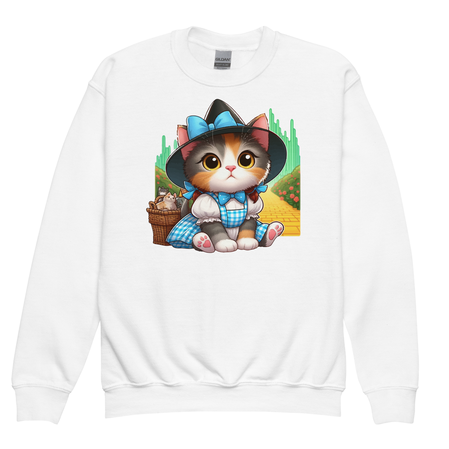 Kitten on a Yellow Brick Road - Youth Sweatshirt