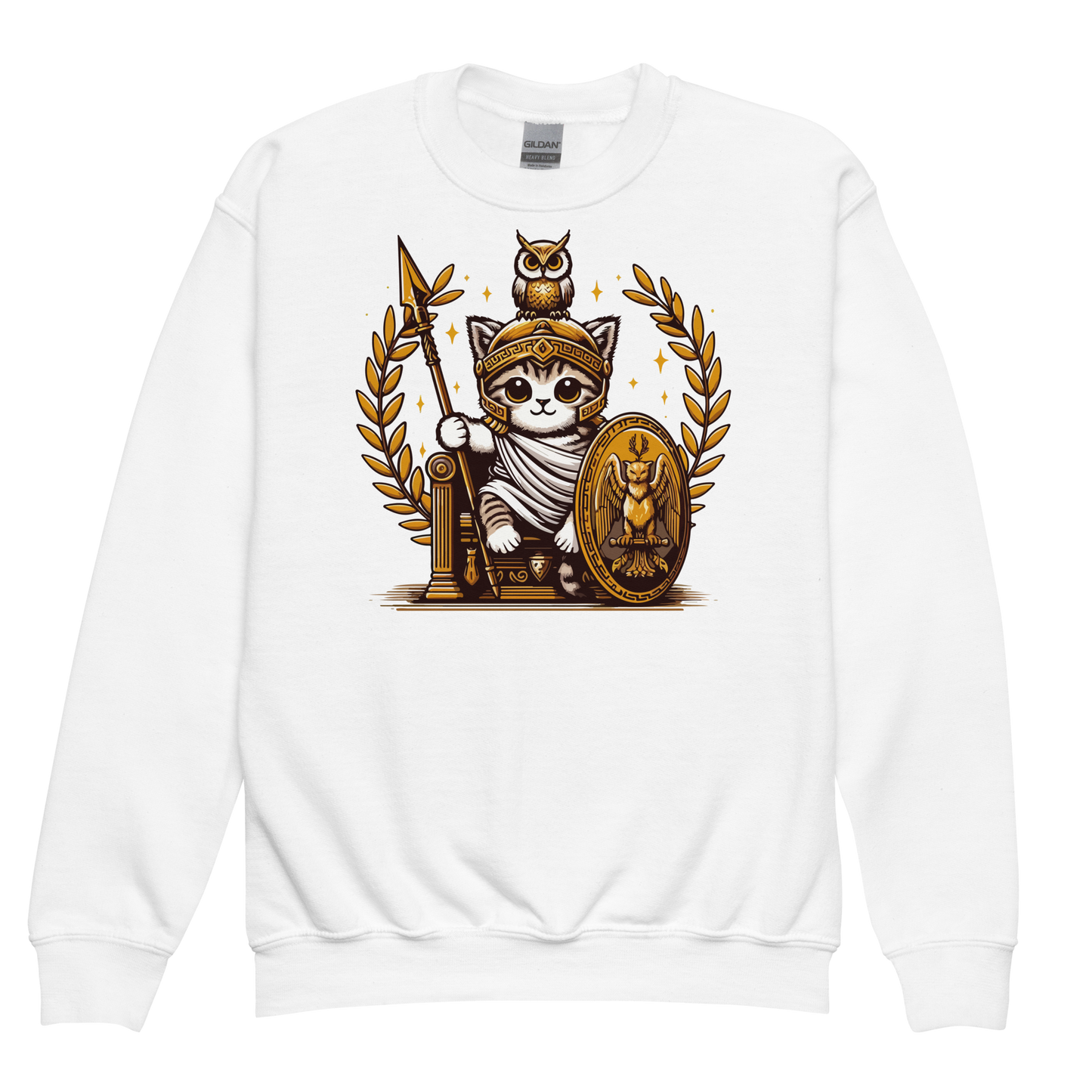 Roman Kitten with Owl - Youth Sweatshirt
