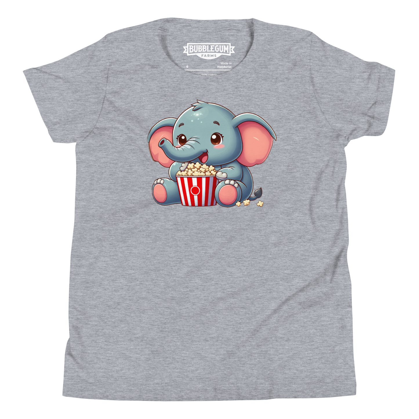 Baby Elephant - Eating Popcorn - Youth Staple Tee