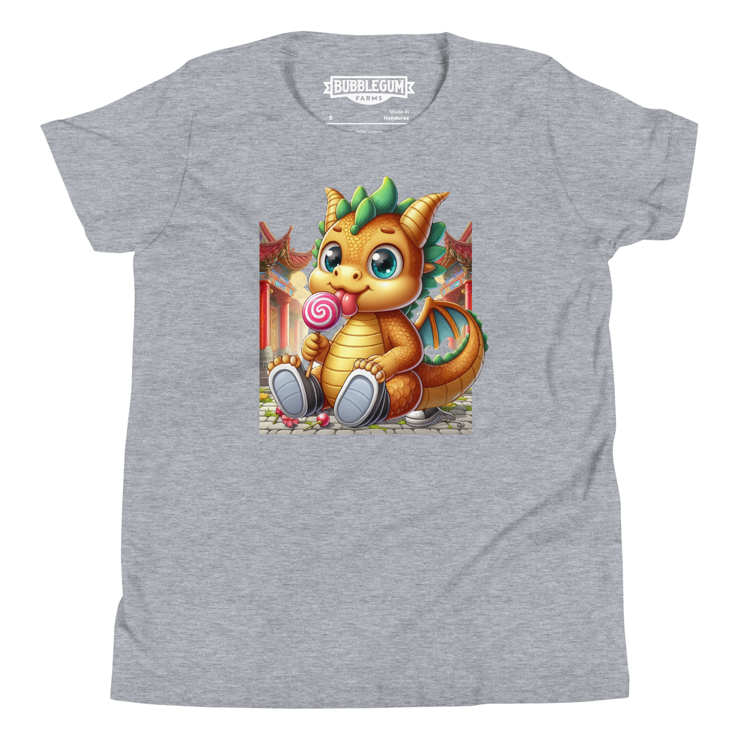 Dragon in Town with Lolipop - Youth Staple Tee