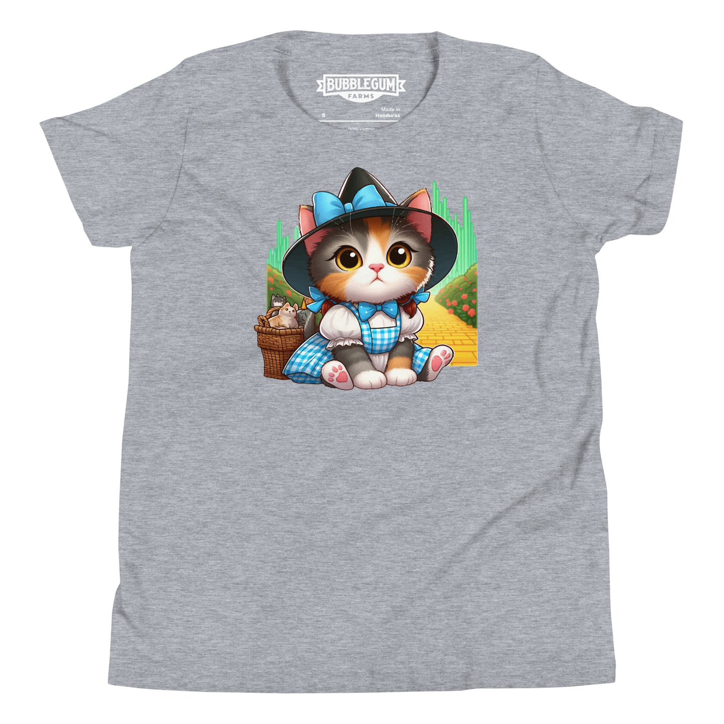 Kitten on a Yellow Brick Road - Youth Staple Tee