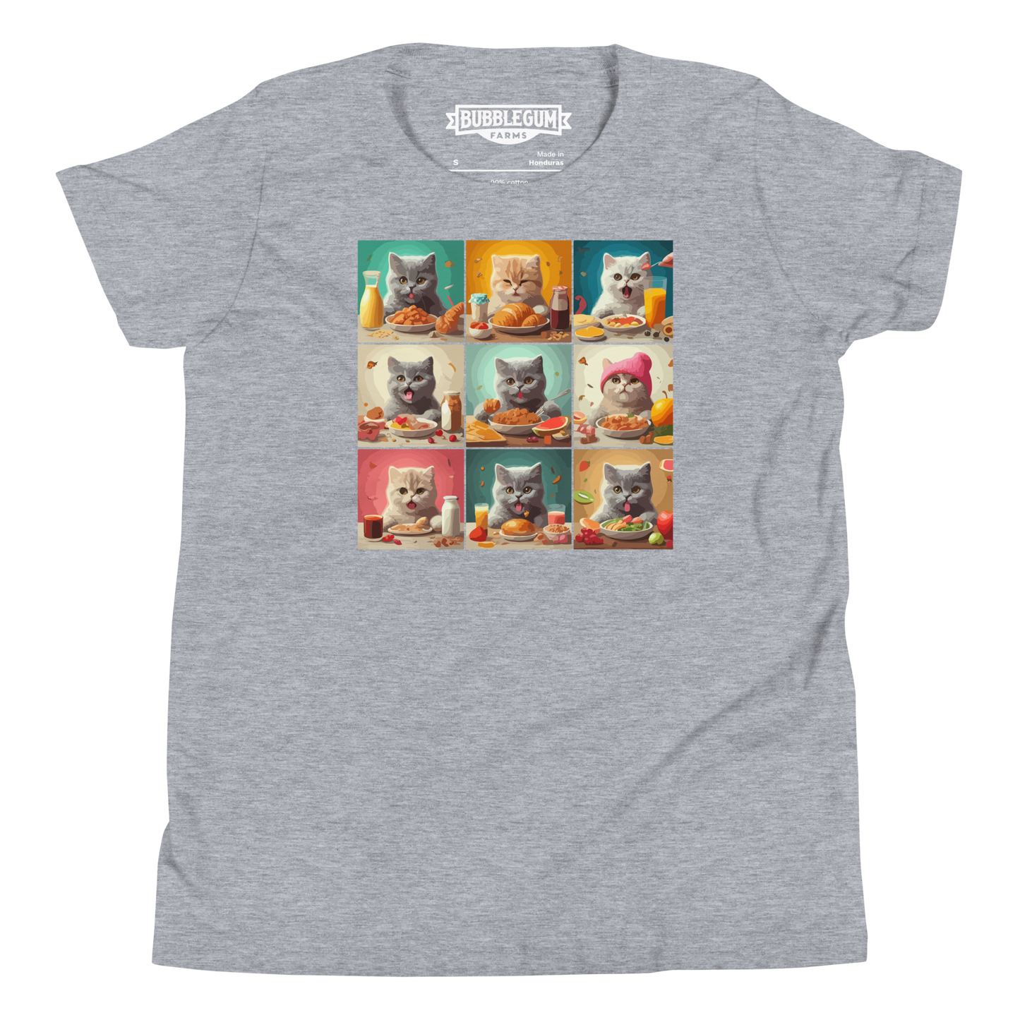 Kittens Eating Collage - Youth Staple Tee