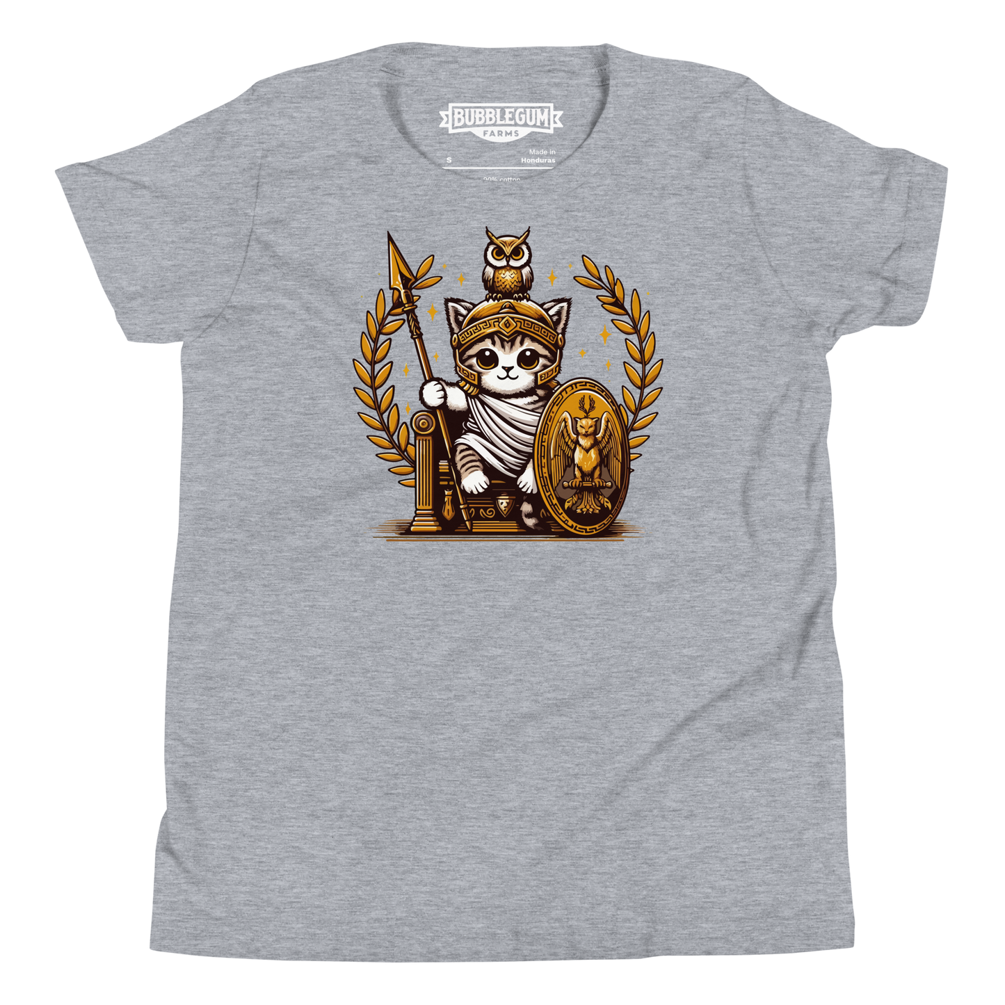 Roman Kitten with Owl - Youth Staple Tee