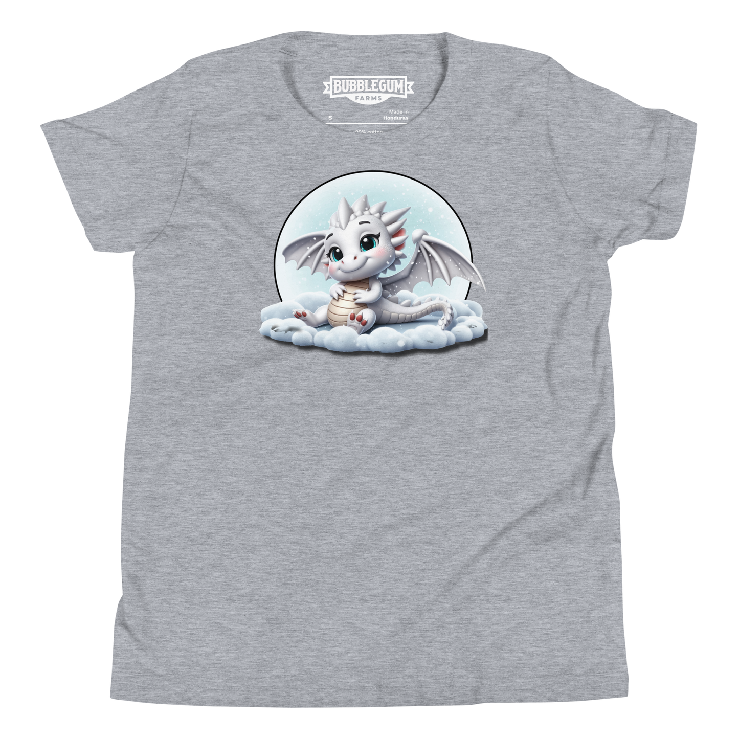 White Dragon in the Clouds - Youth Staple Tee