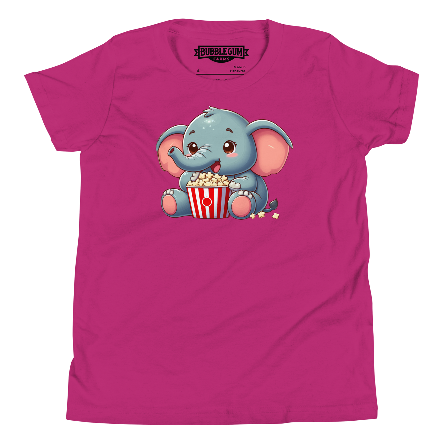 Baby Elephant - Eating Popcorn - Youth Staple Tee