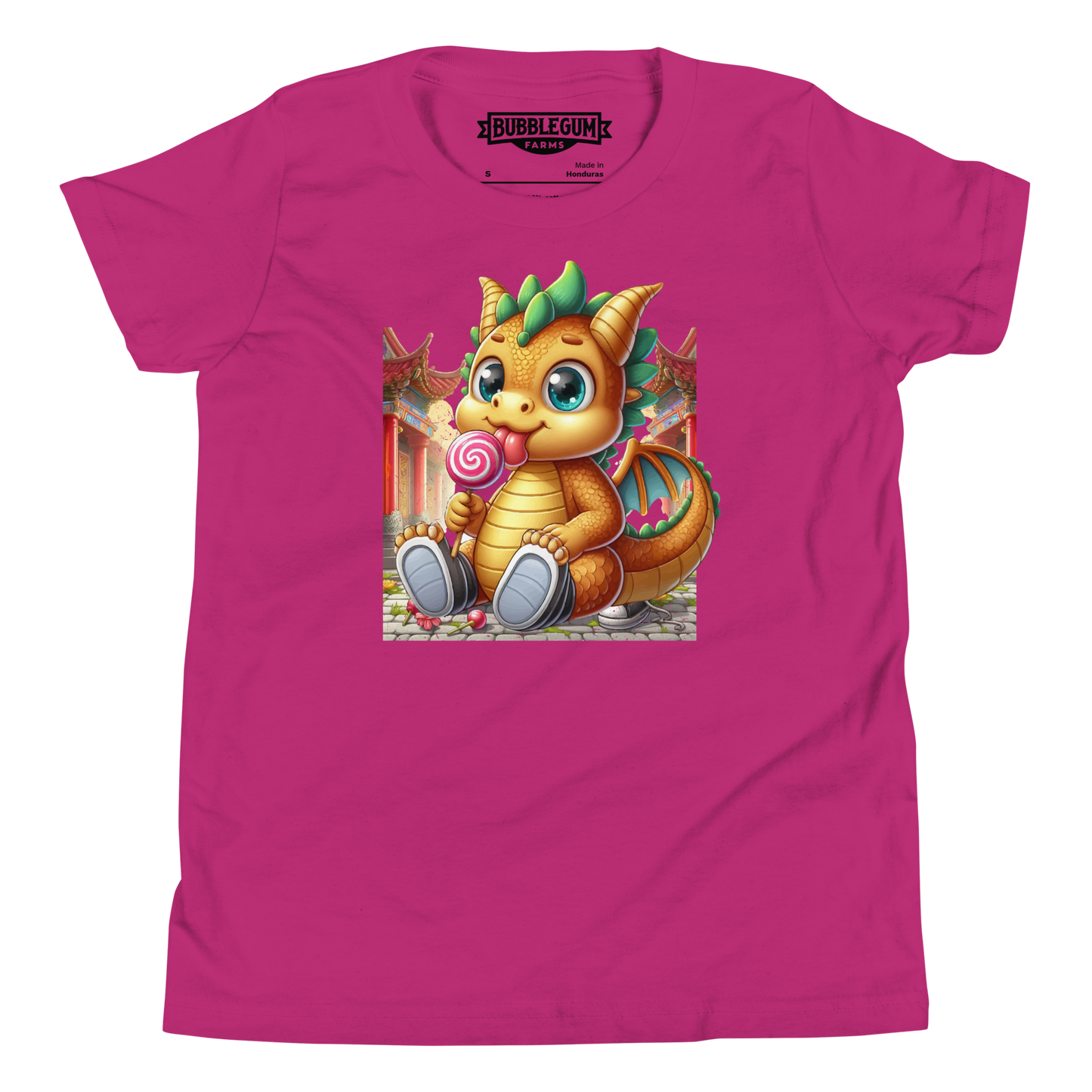 Dragon in Town with Lolipop - Youth Staple Tee