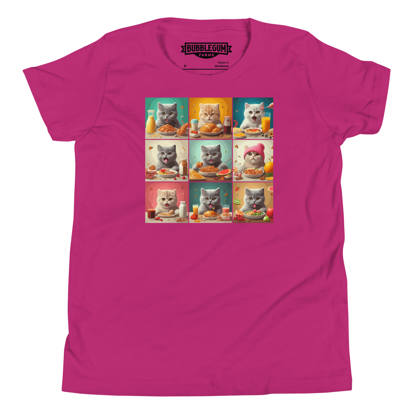 Kittens Eating Collage - Youth Staple Tee