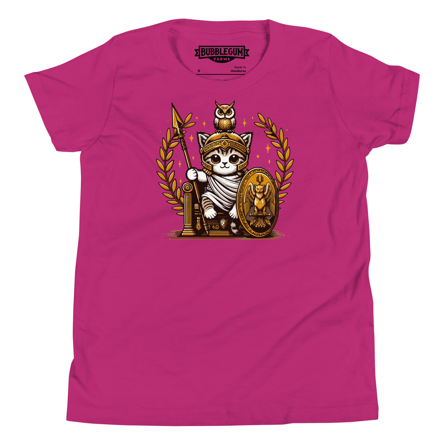 Roman Kitten with Owl - Youth Staple Tee