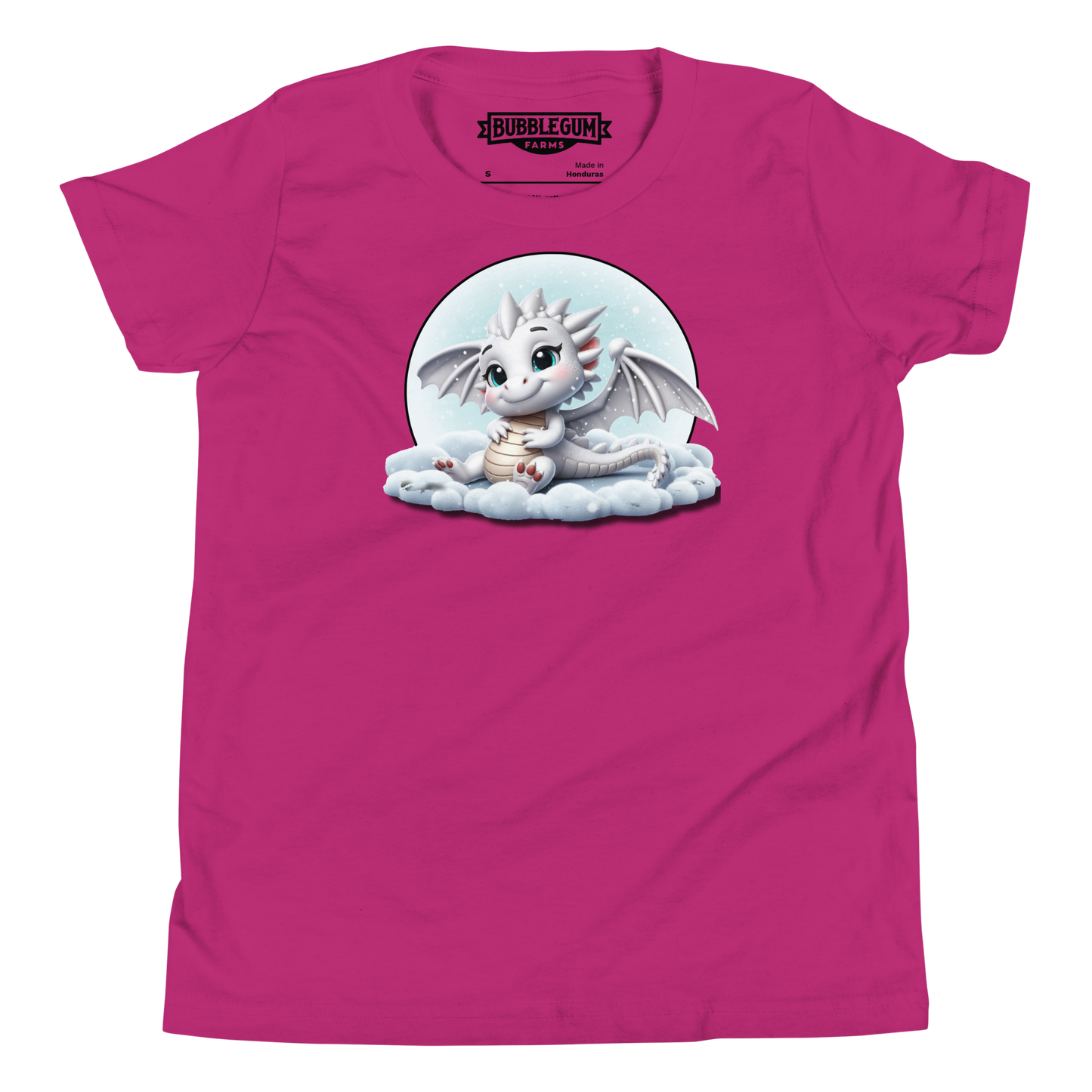 White Dragon in the Clouds - Youth Staple Tee