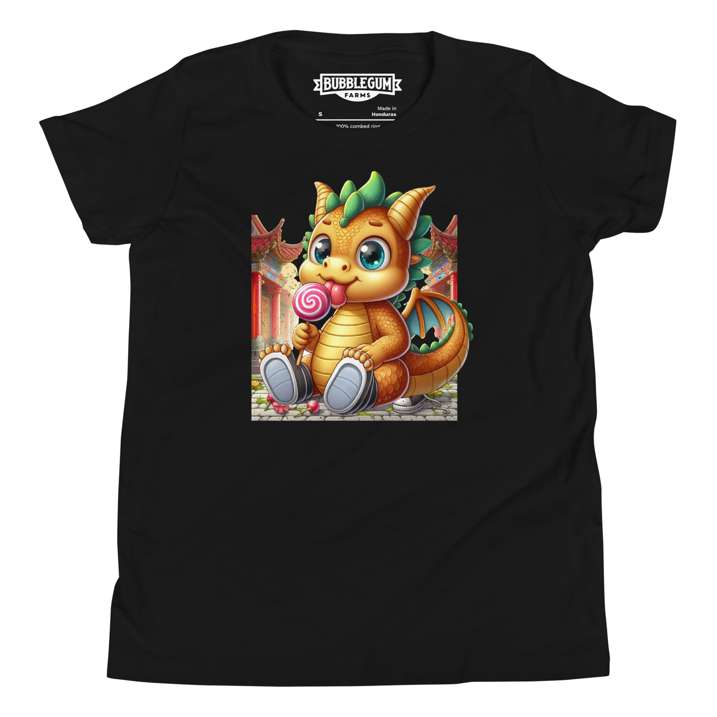 Dragon in Town with Lolipop - Youth Staple Tee