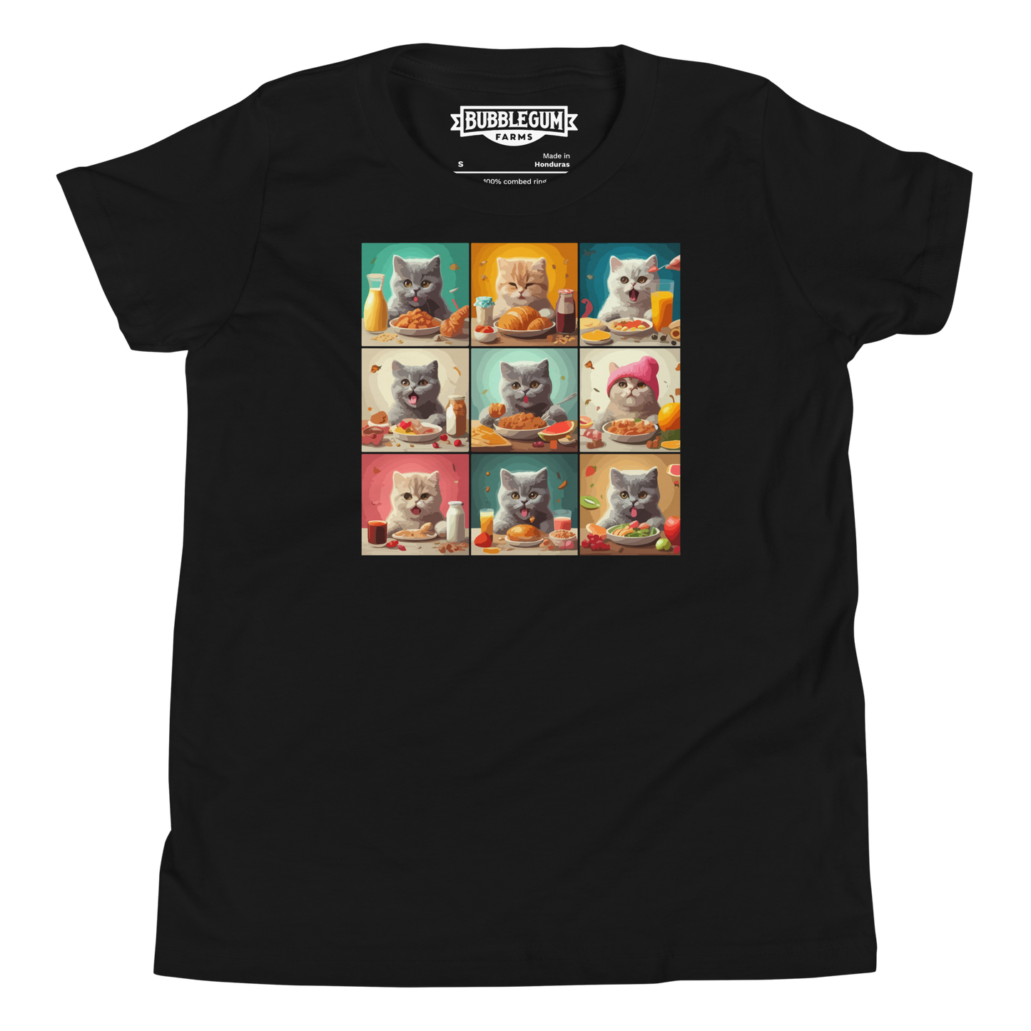 Kittens Eating Collage - Youth Staple Tee