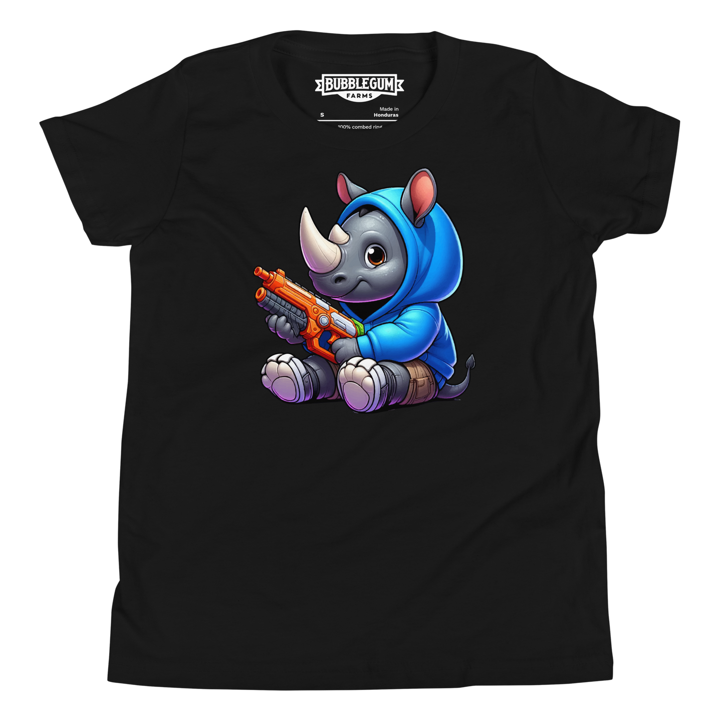Baby Rhino with Foam Dart Blaster - Youth Staple Tee
