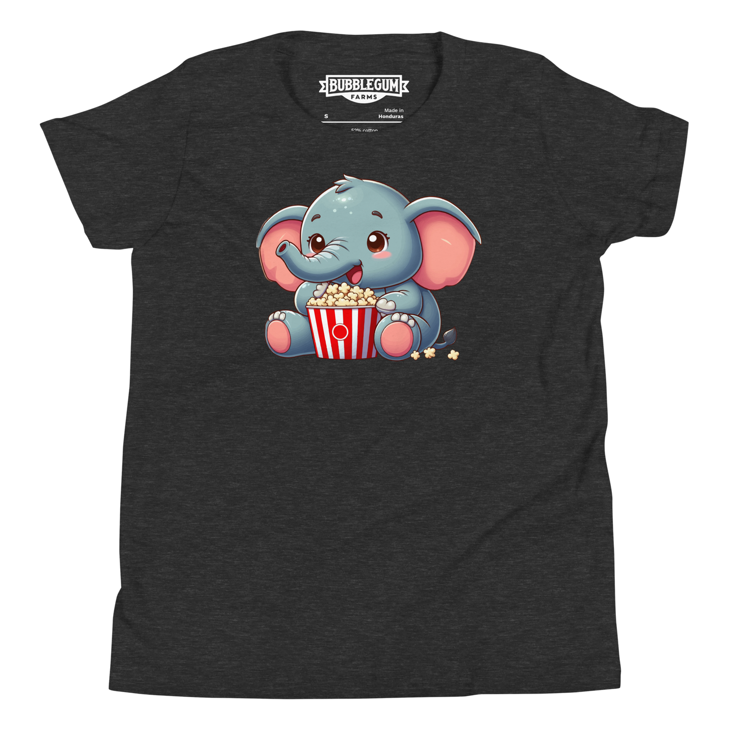 Baby Elephant - Eating Popcorn - Youth Staple Tee