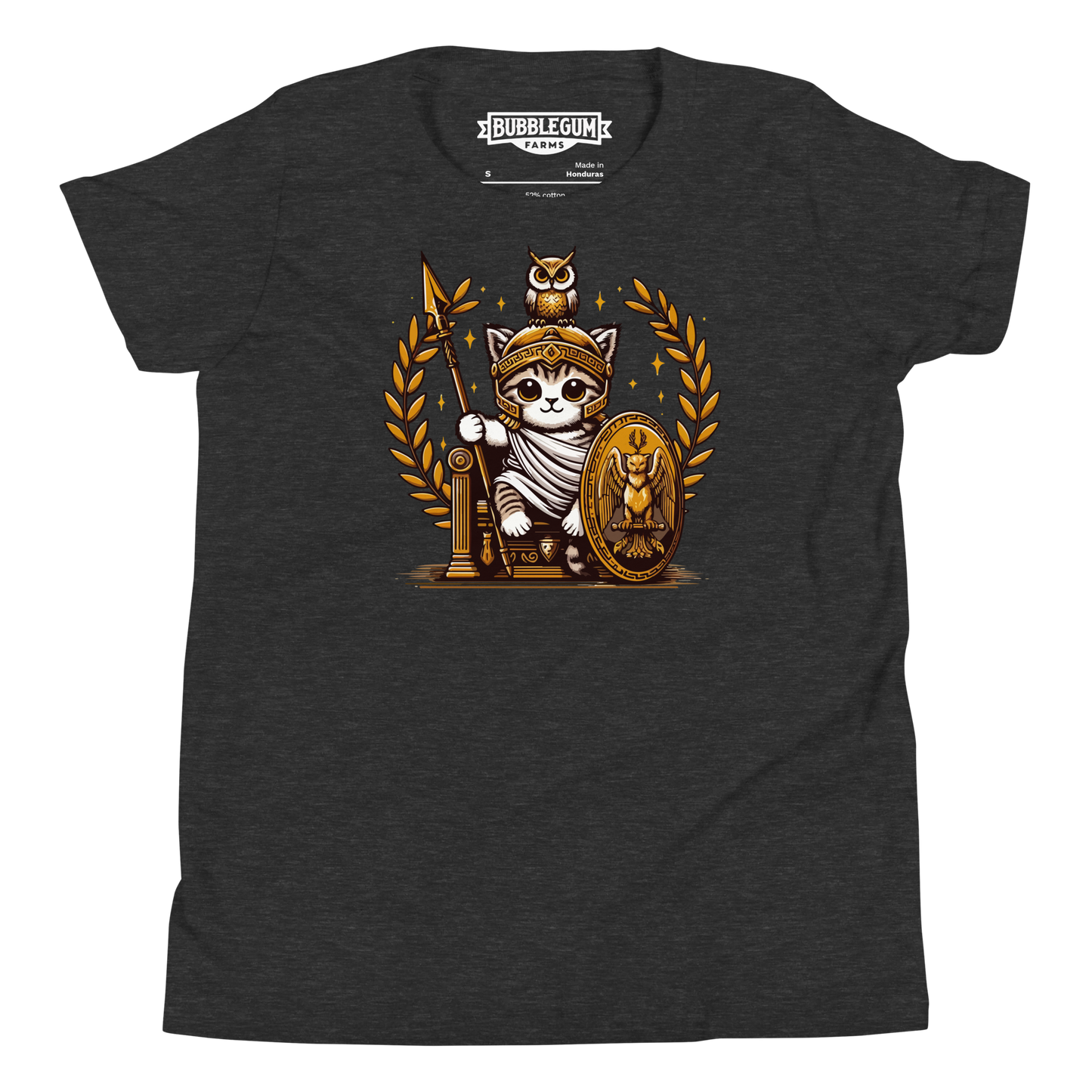 Roman Kitten with Owl - Youth Staple Tee