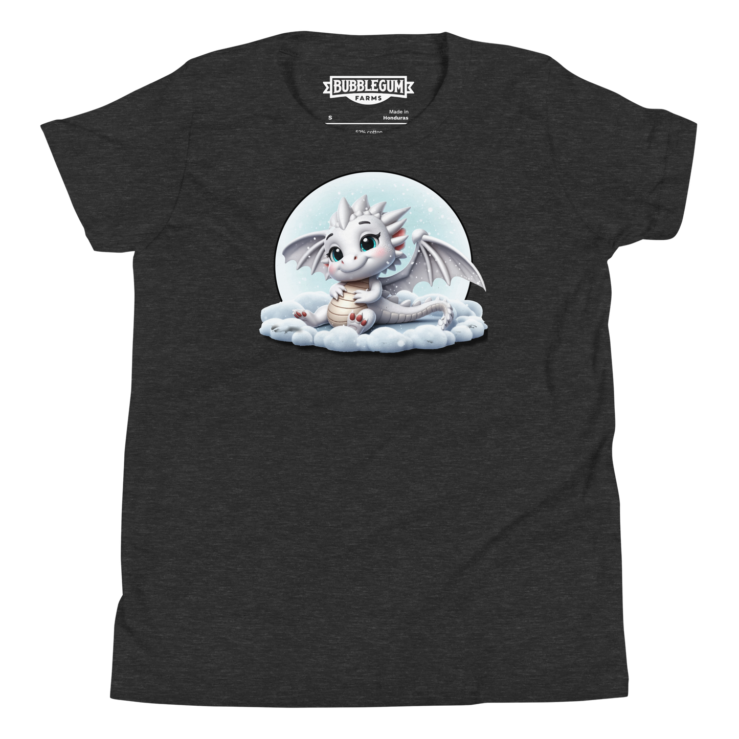 White Dragon in the Clouds - Youth Staple Tee