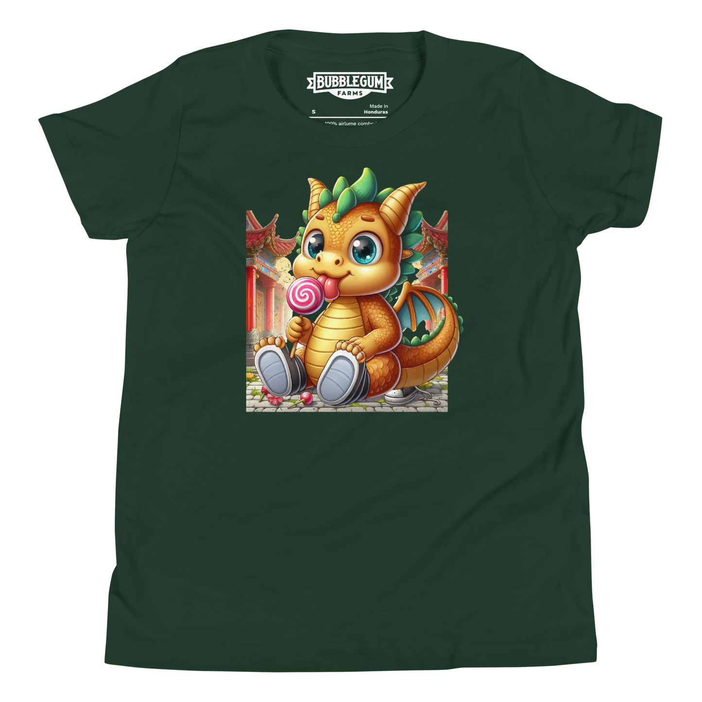 Dragon in Town with Lolipop - Youth Staple Tee