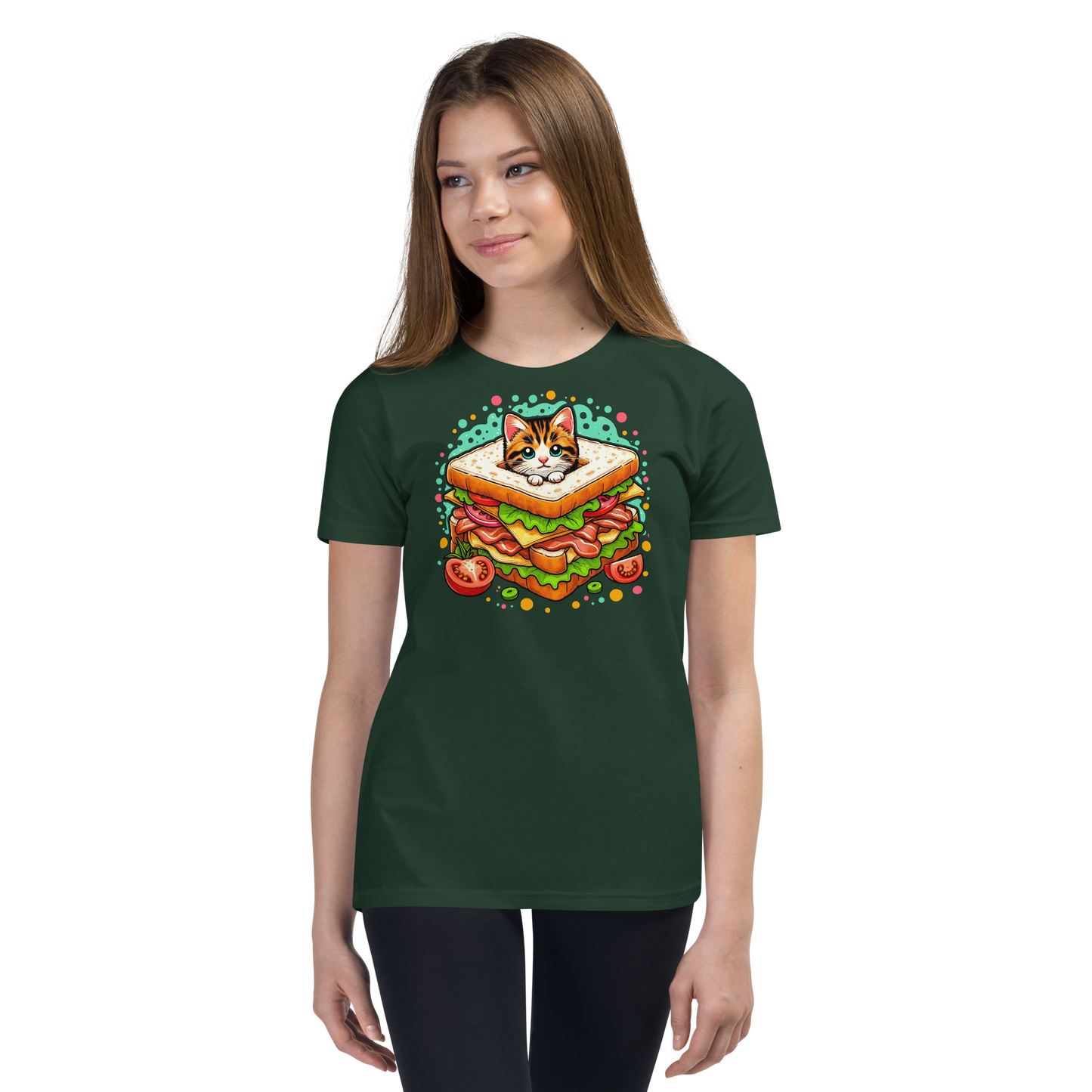 Kitten in a Sandwich - Youth Staple Tee