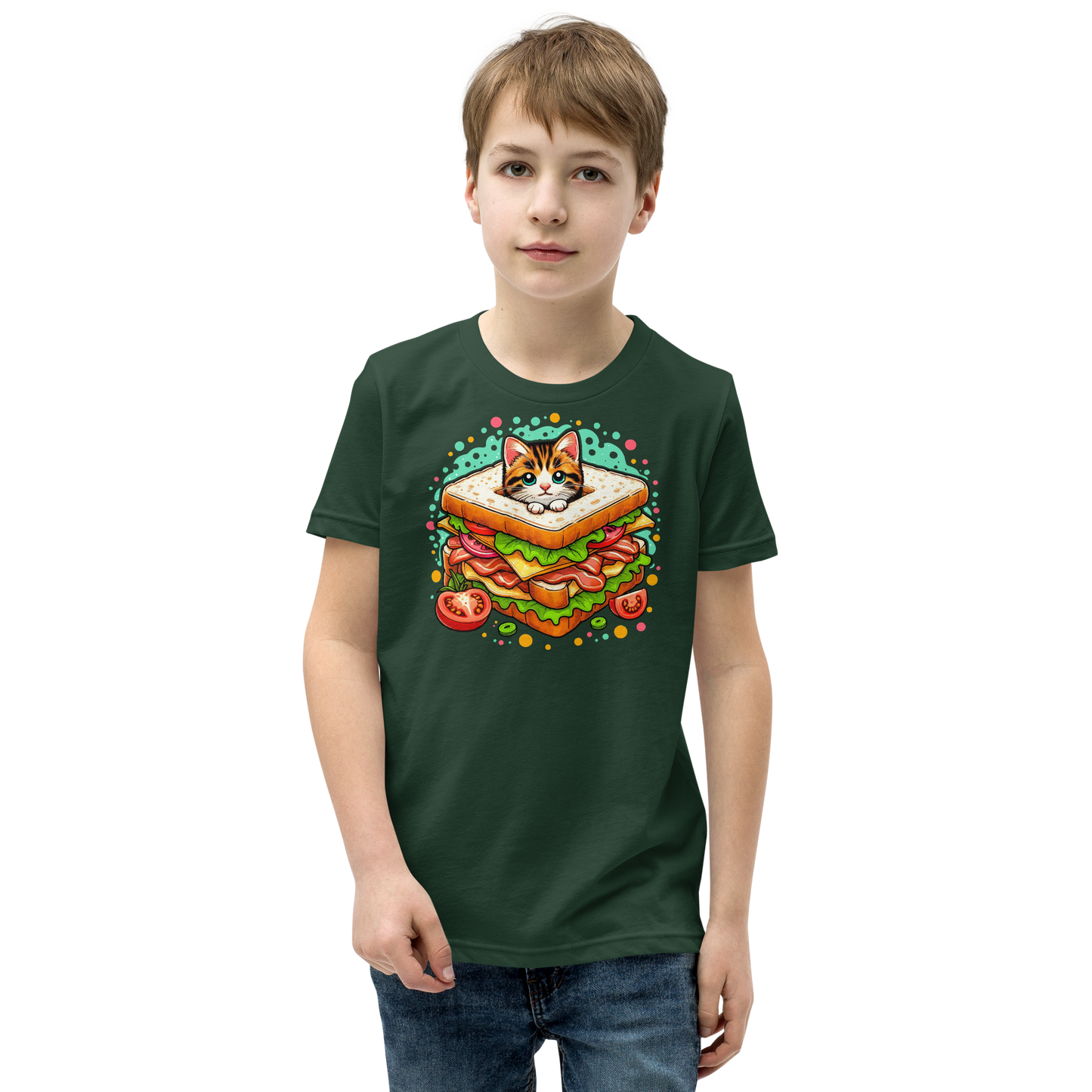 Kitten in a Sandwich - Youth Staple Tee