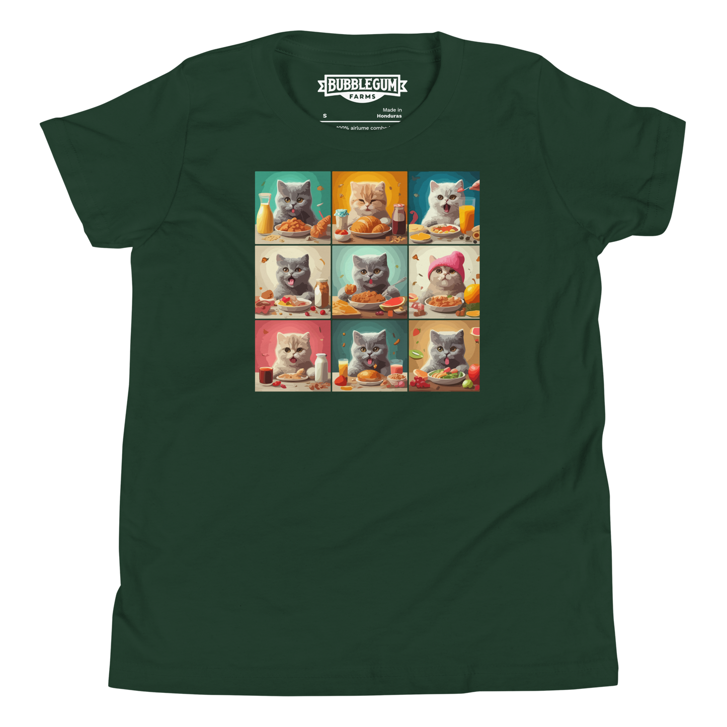 Kittens Eating Collage - Youth Staple Tee