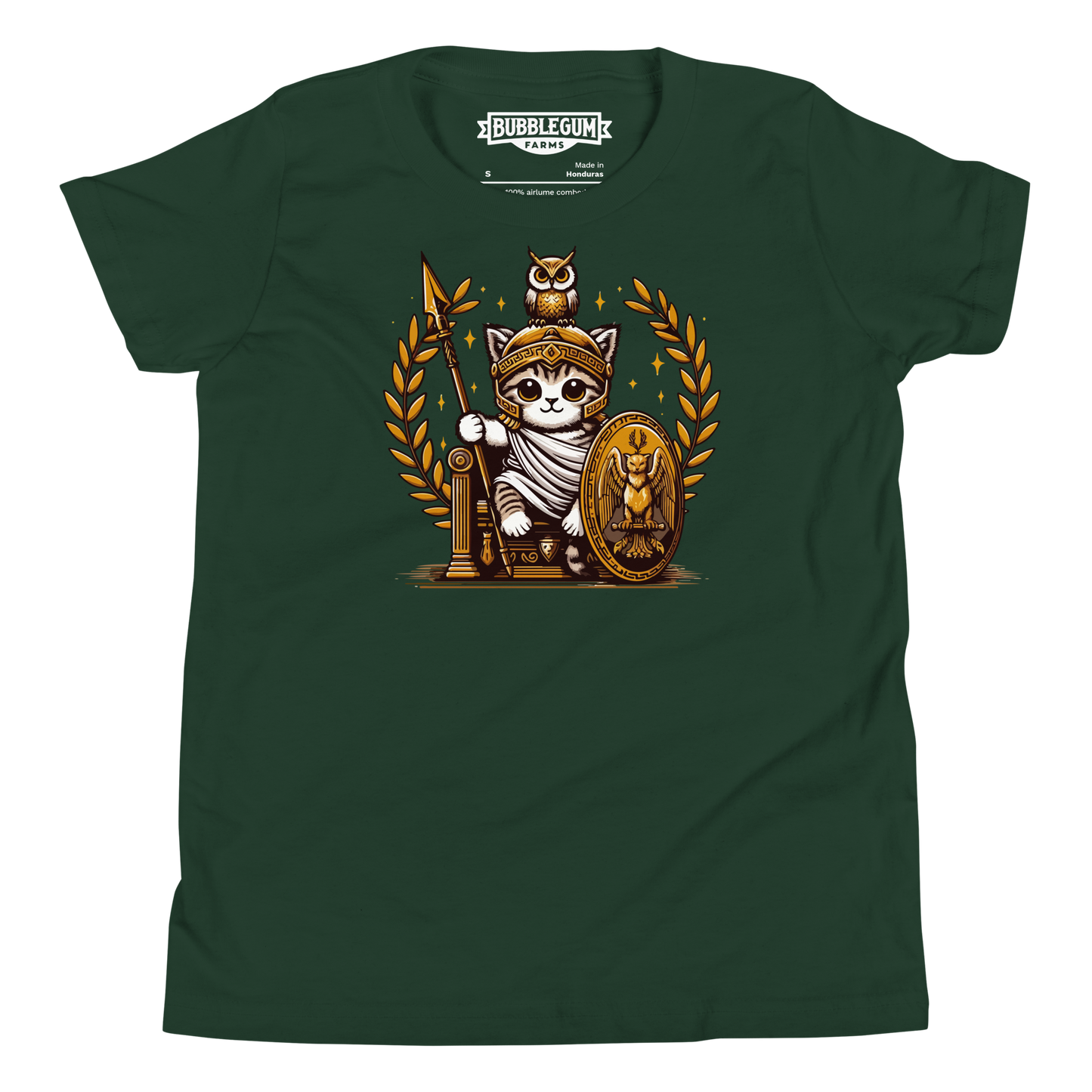 Roman Kitten with Owl - Youth Staple Tee