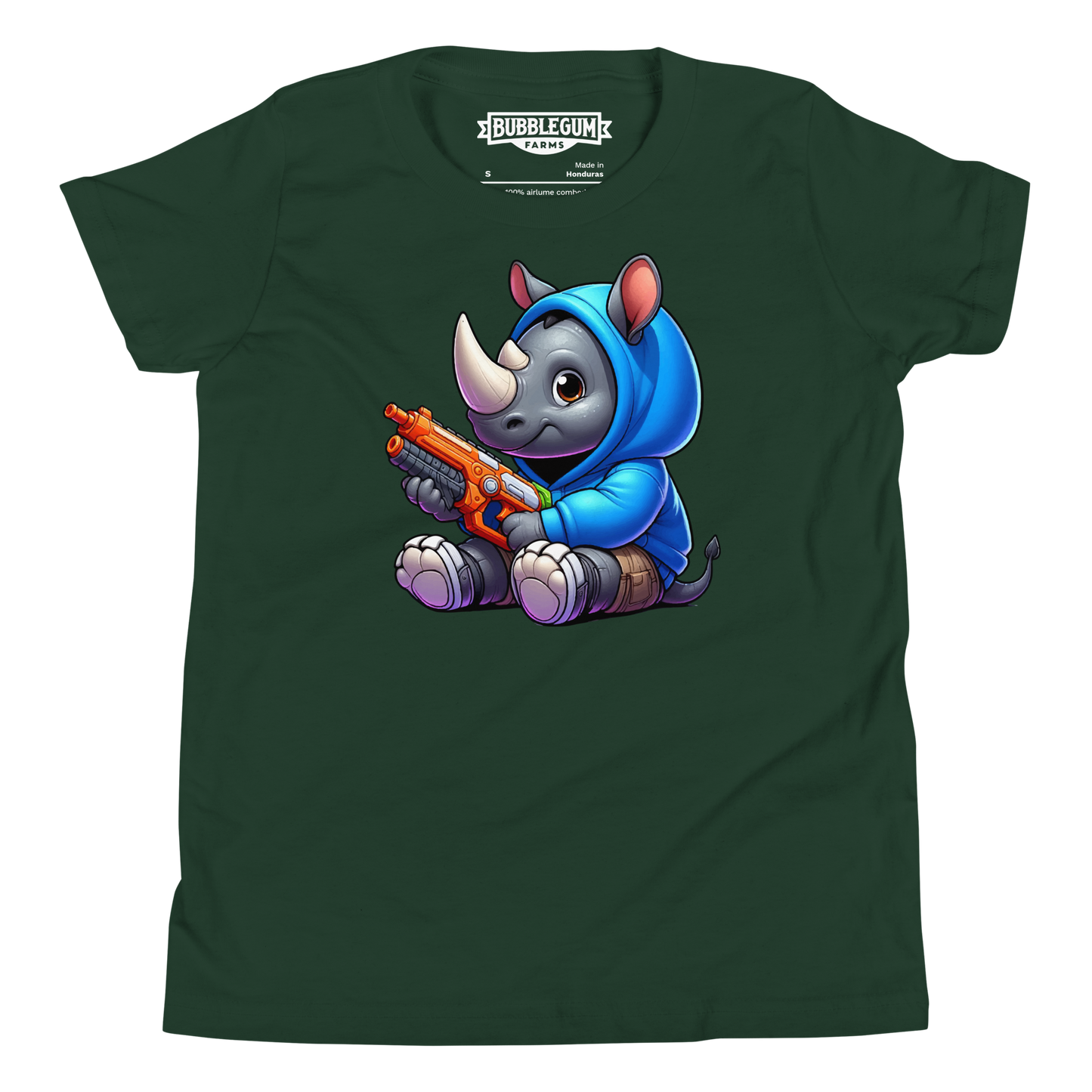 Baby Rhino with Foam Dart Blaster - Youth Staple Tee
