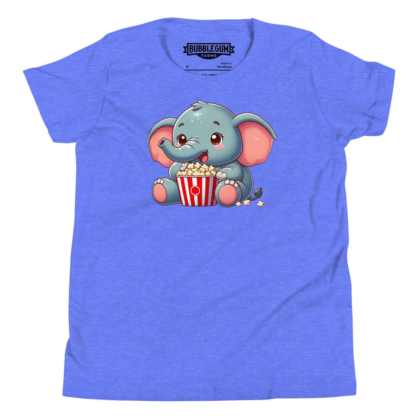 Baby Elephant - Eating Popcorn - Youth Staple Tee