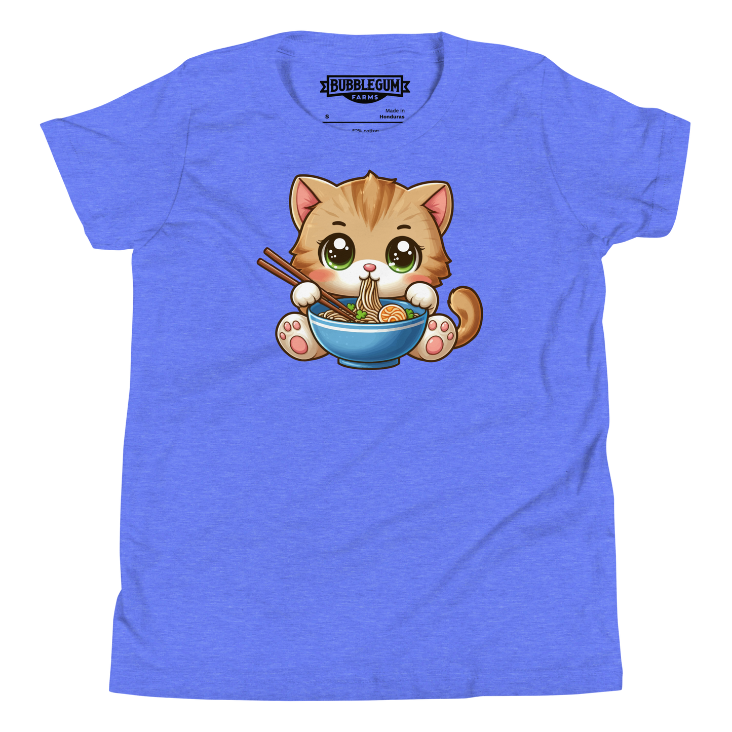 Brown Kitten - Eating Ramen - Youth Staple Tee