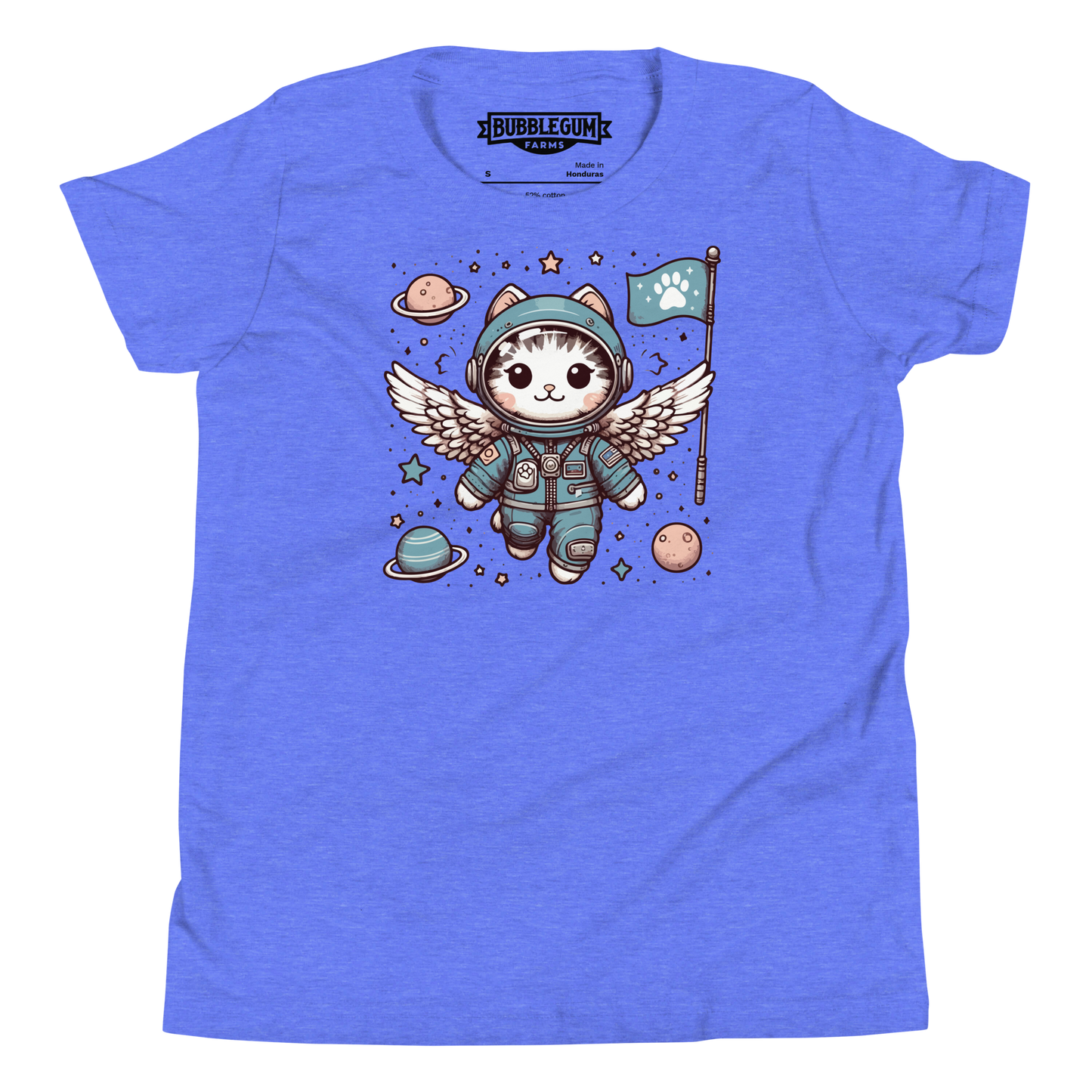 Space Kitten with Wings - Youth Staple Tee