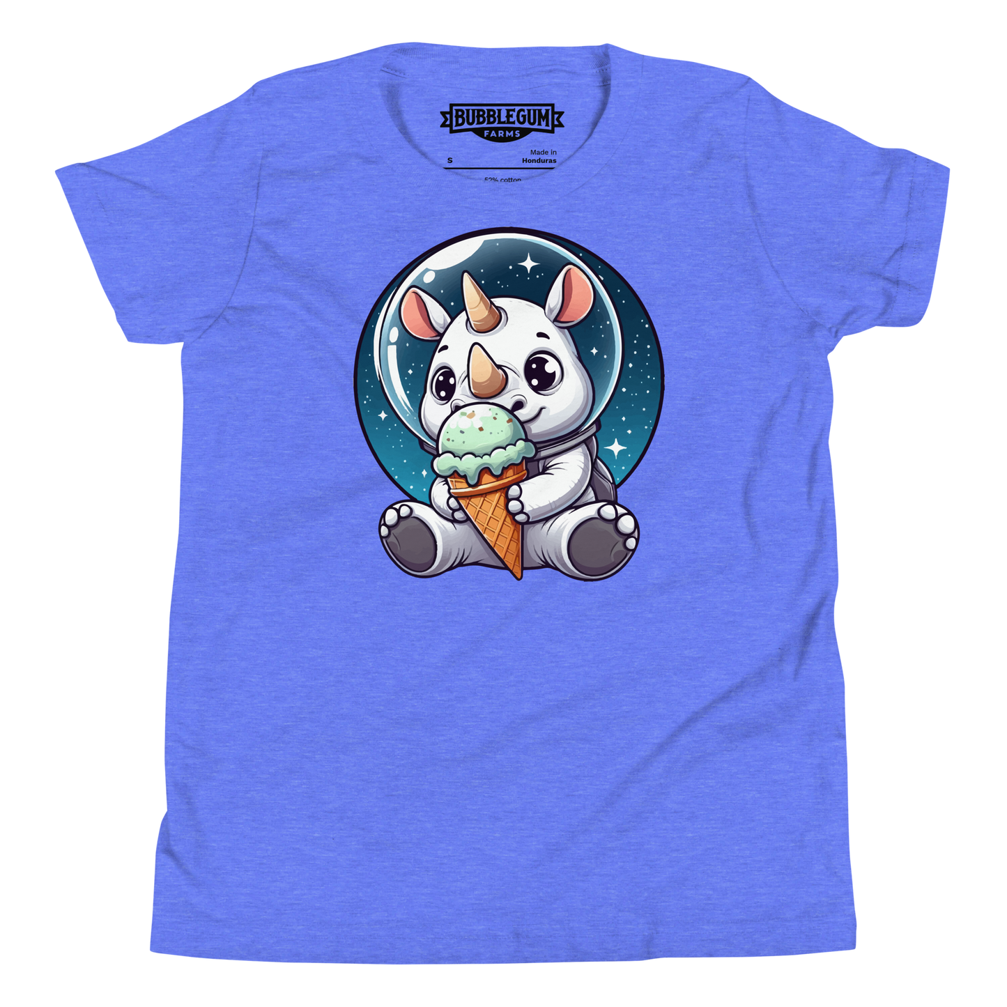 Space Rhino - Eating Ice Cream - Youth Staple Tee