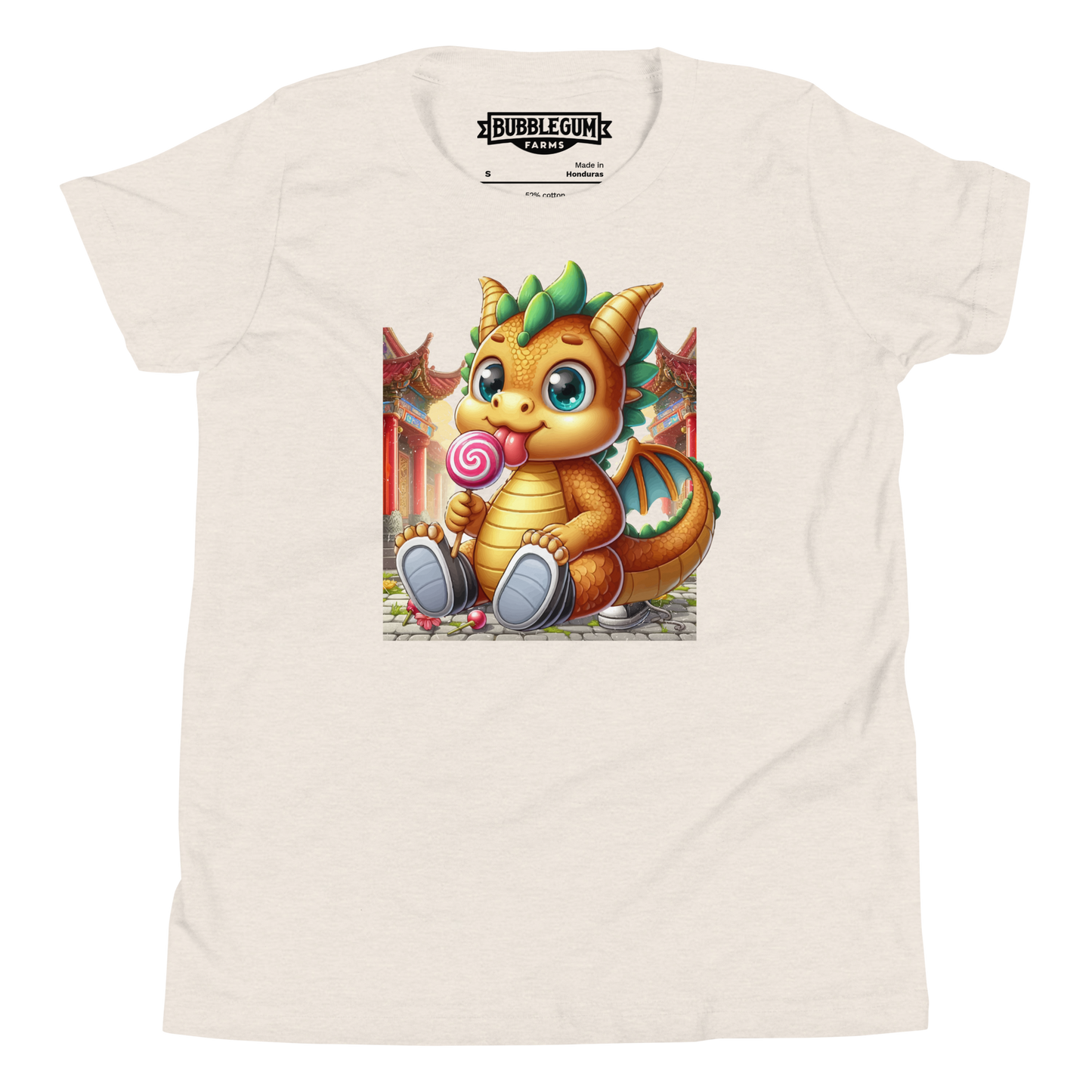Dragon in Town with Lolipop - Youth Staple Tee